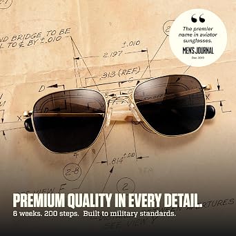 Randolph USA | Gunmetal Classic Aviator Sunglasses for Men or Women 100% UV