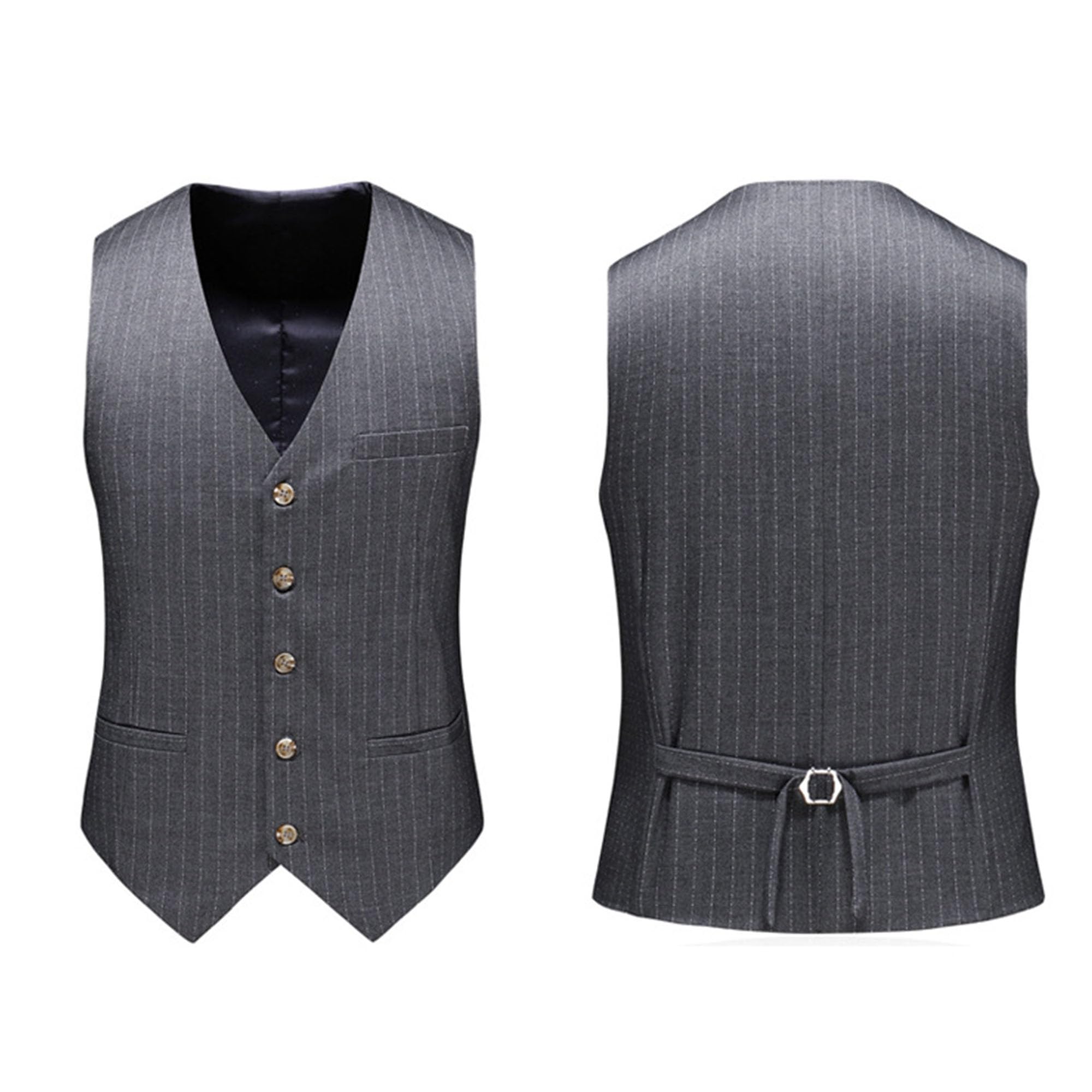 Abito da uomo doppiopetto gessato 2 pezzi slim fit vintage gessato smoking per sposo matrimonio ballo
