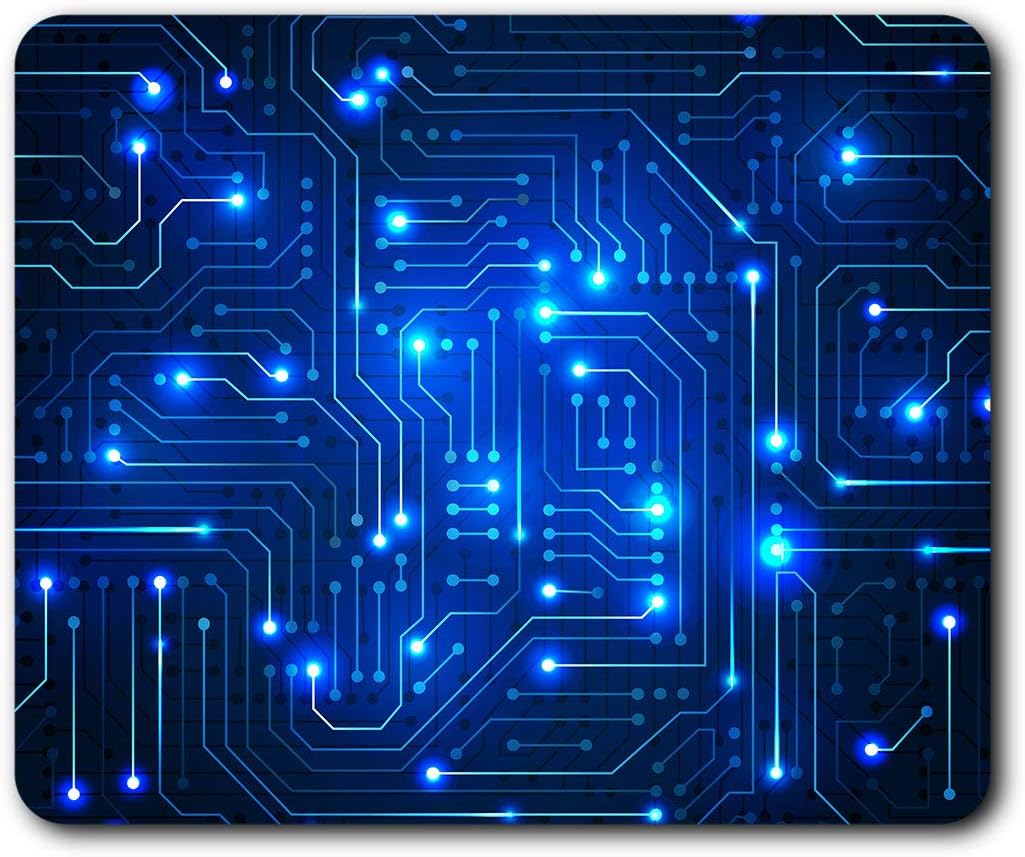 Destination Vinyl LtdBlue Circuit Board Tech Geek Computer Mouse Mat Pad Computer PC Laptop Gaming Office Home Desk Accessory Gadget 8127