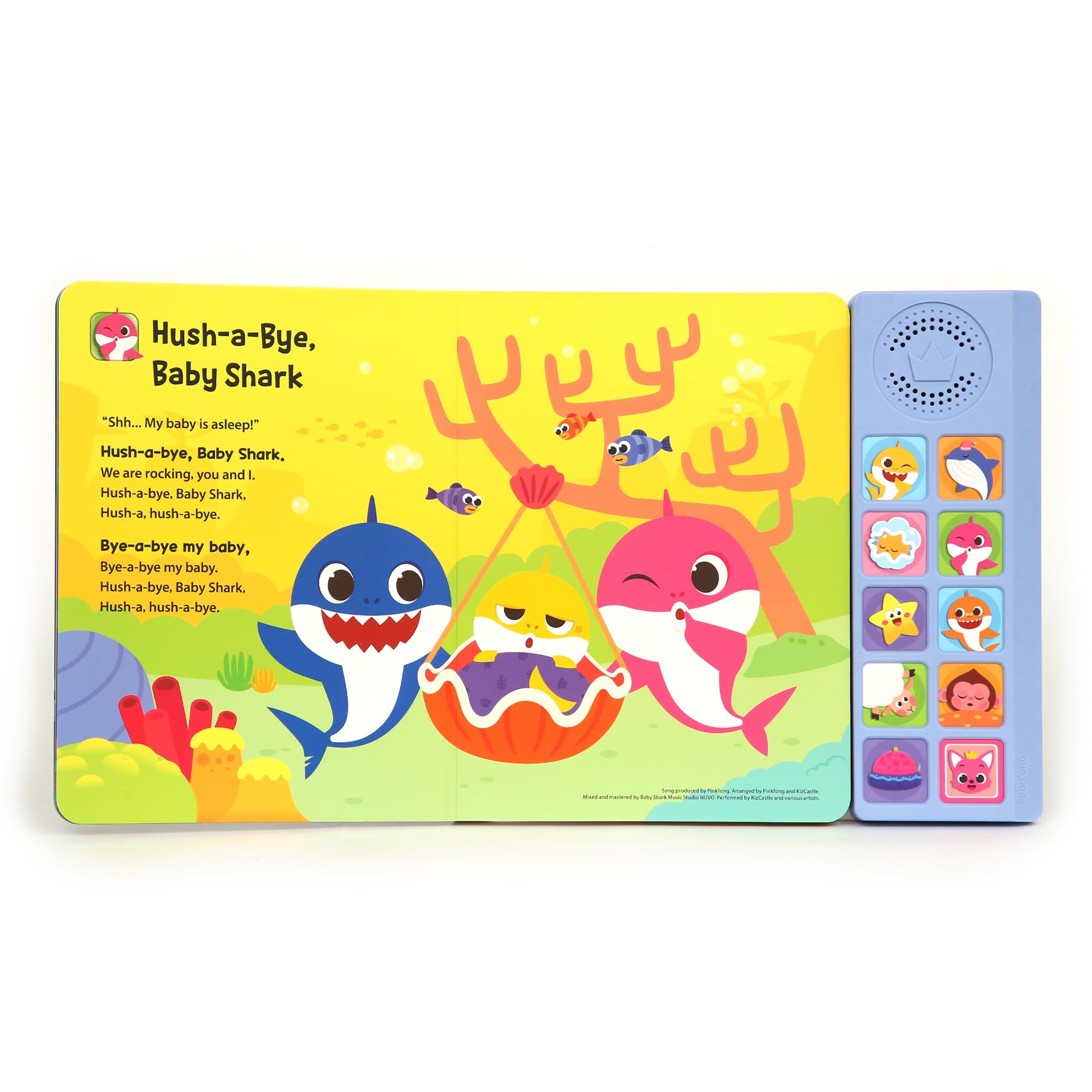 Baby Shark Livre sonore à 10 boutons pour enfants, livres d'apprentissage interactifs pour tout-petits, jouets d'apprentissage et d'éducation, cadeaux pour bébés requins pour enfants