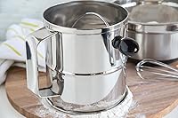 Vista 2 de Fox Run Tamiz de harina, acero inoxidable, 8 tazas