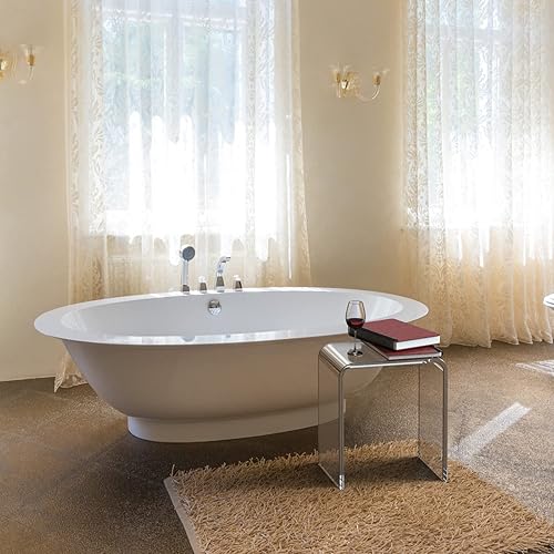 Miniatura 3 de acrtmatic Mesa auxiliar de acrílico, 16 pulgadas de largo x 12 pulgadas de ancho x 18 pulgadas de alto x 34 pulgadas de grosor, mesa auxiliar para