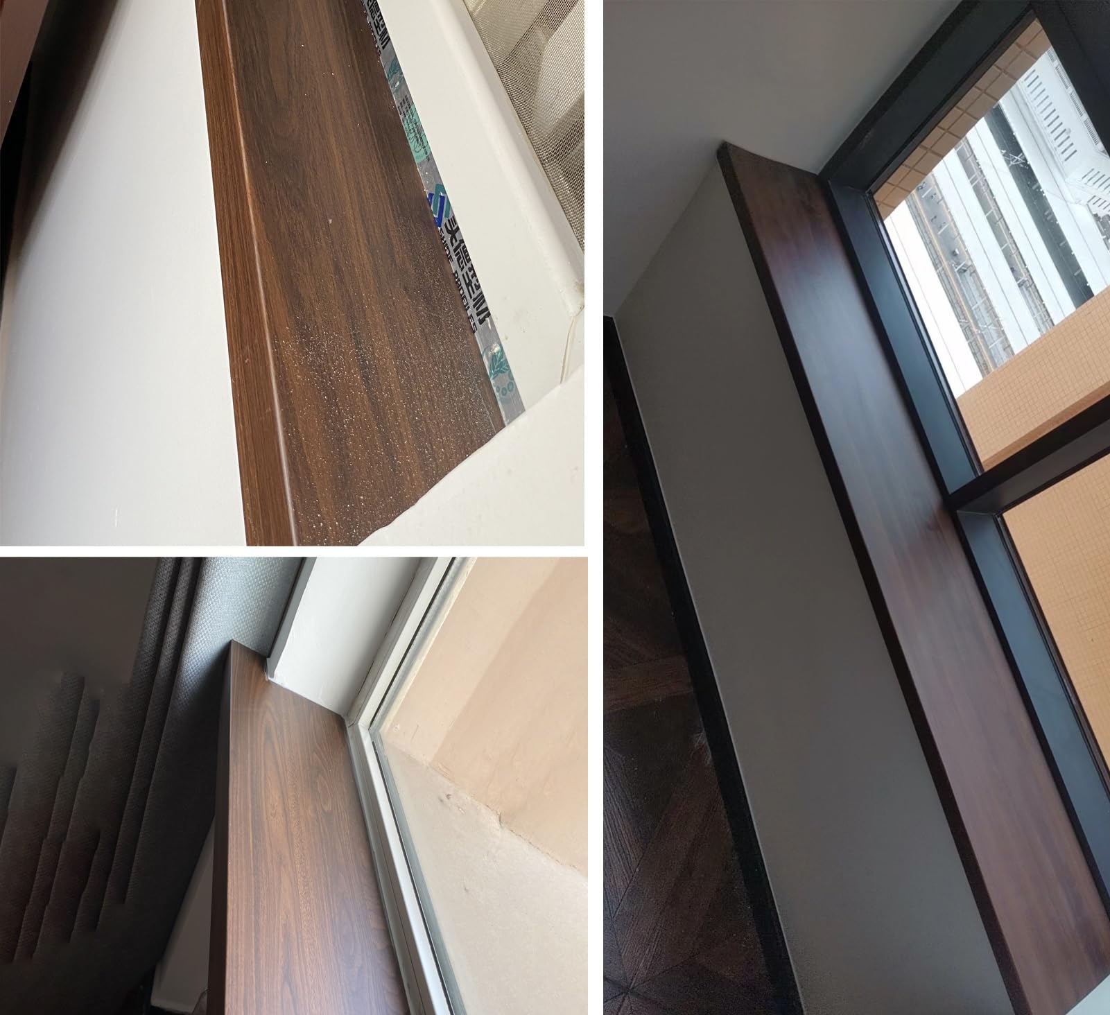 Copertura per davanzale della finestra, colore noce, protezione per davanzale della finestra in acrilico ispessito, copertura personalizzabile per davanzale della finestra, per camera da letto