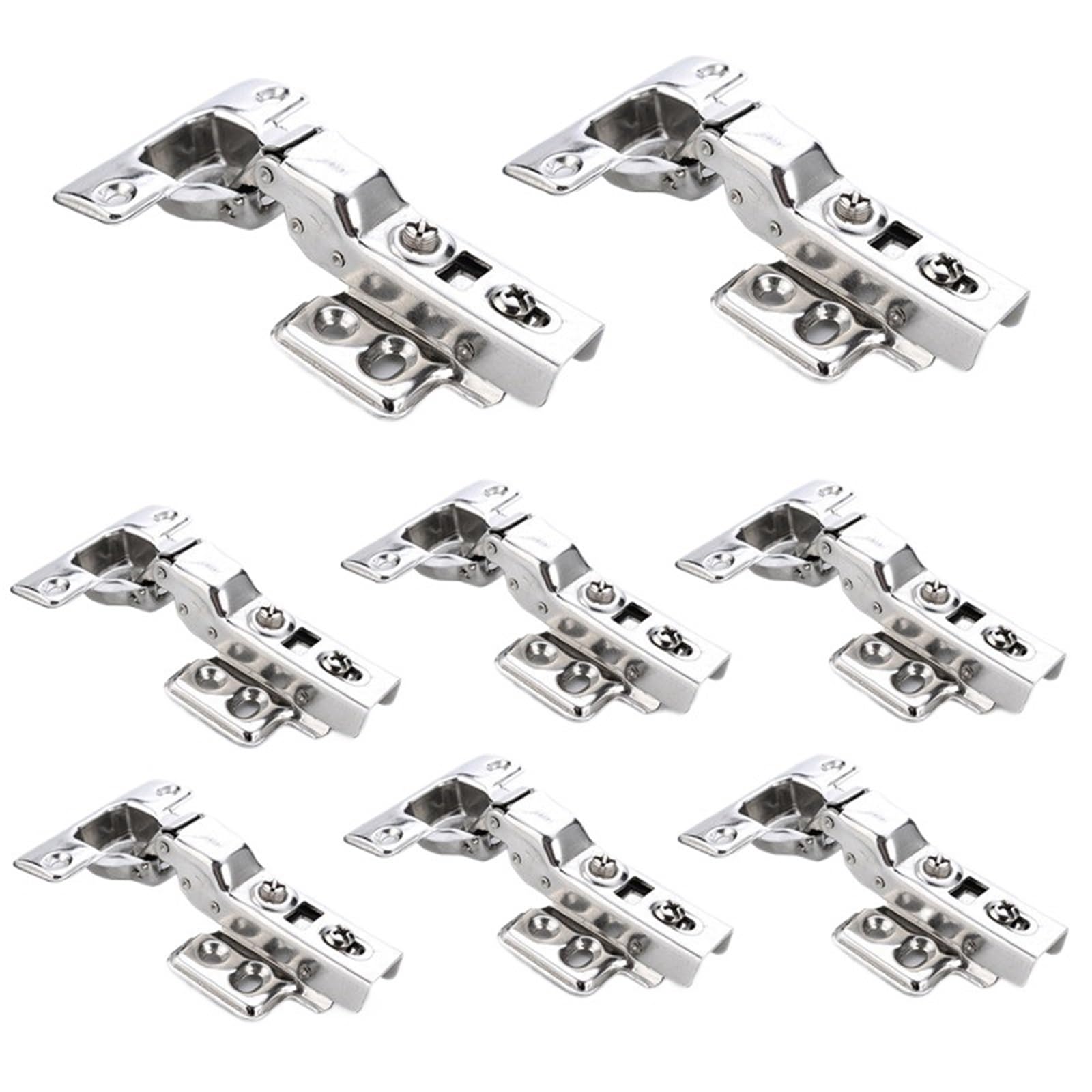 Kdhcvkz 8 X Full Overlay 8/10/12Pcs Cabinet Hinges Stainless Steel Door Hinge(8 X Full Overlay)