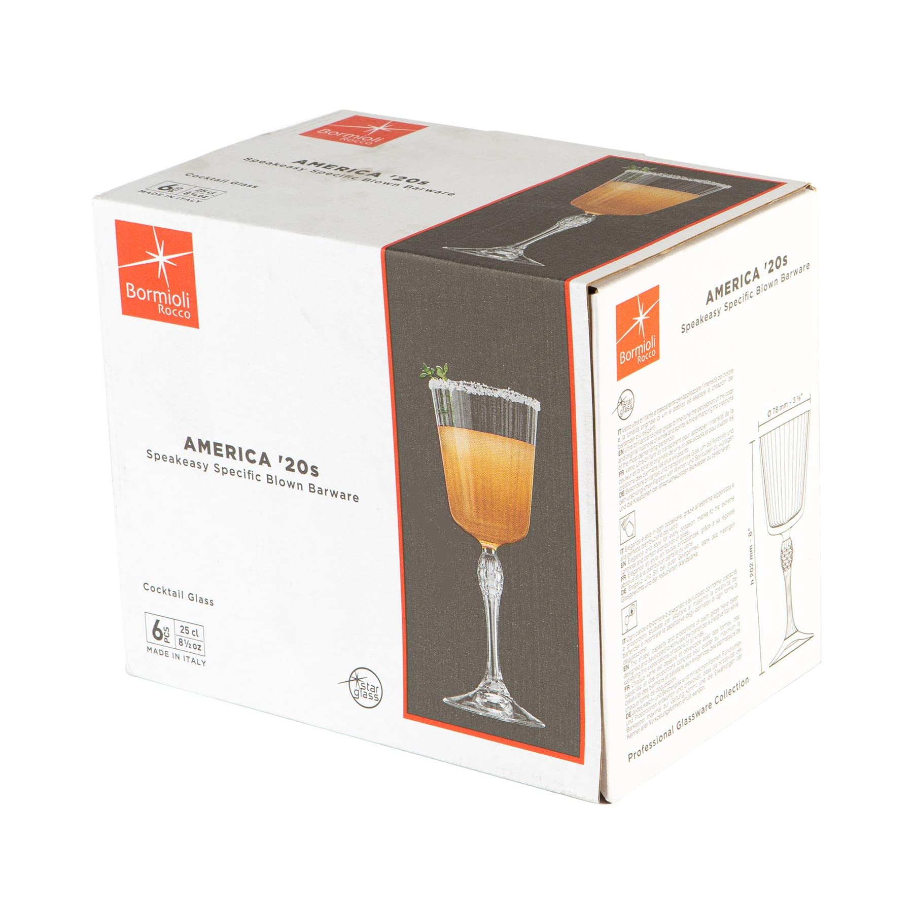 Bormioli Rocco AMERICA'S COCKTAILGLAS 24CL SET6