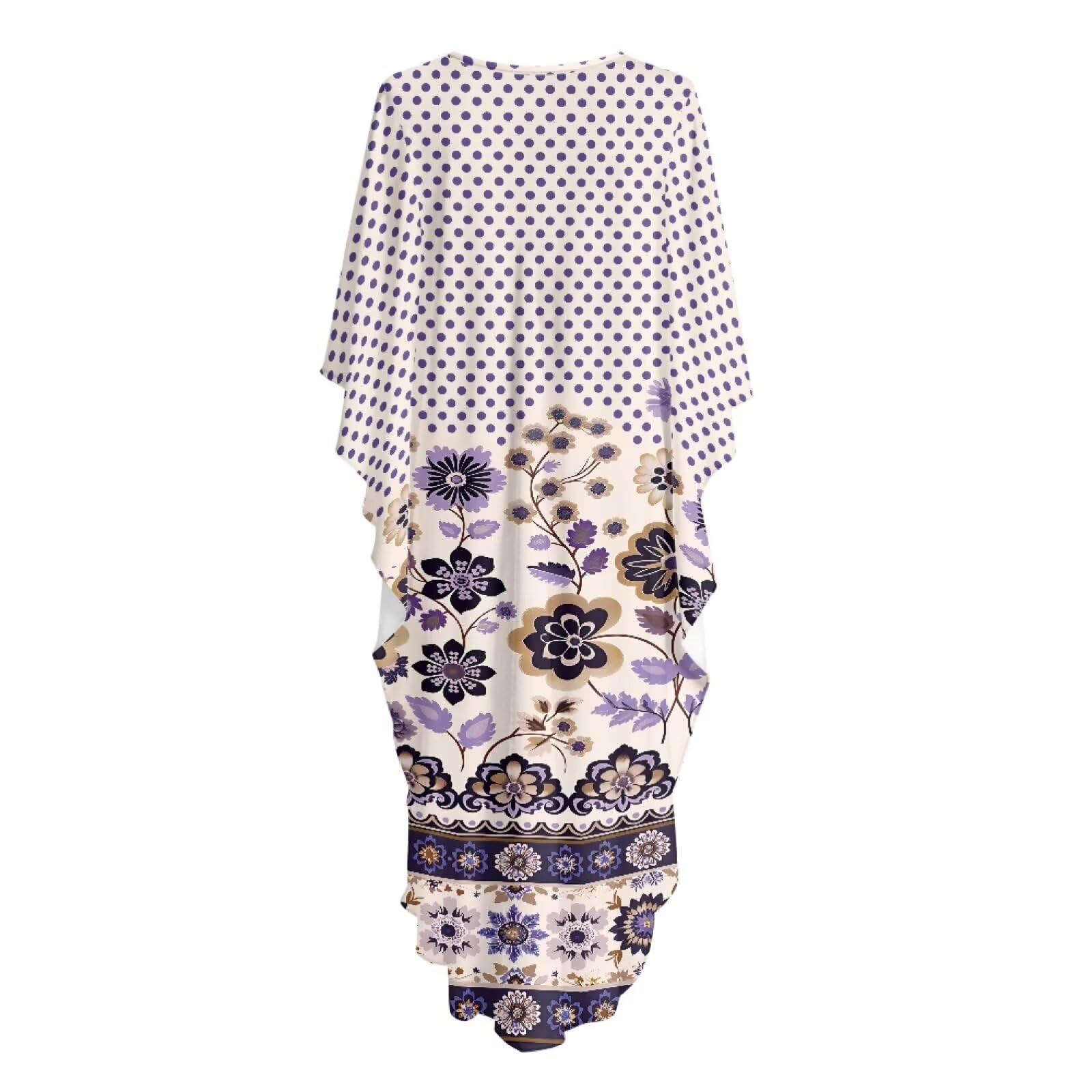 Poceacles Vestido de verano para mujer, caftán, playa, otoño, caftán, talla grande, vestido largo