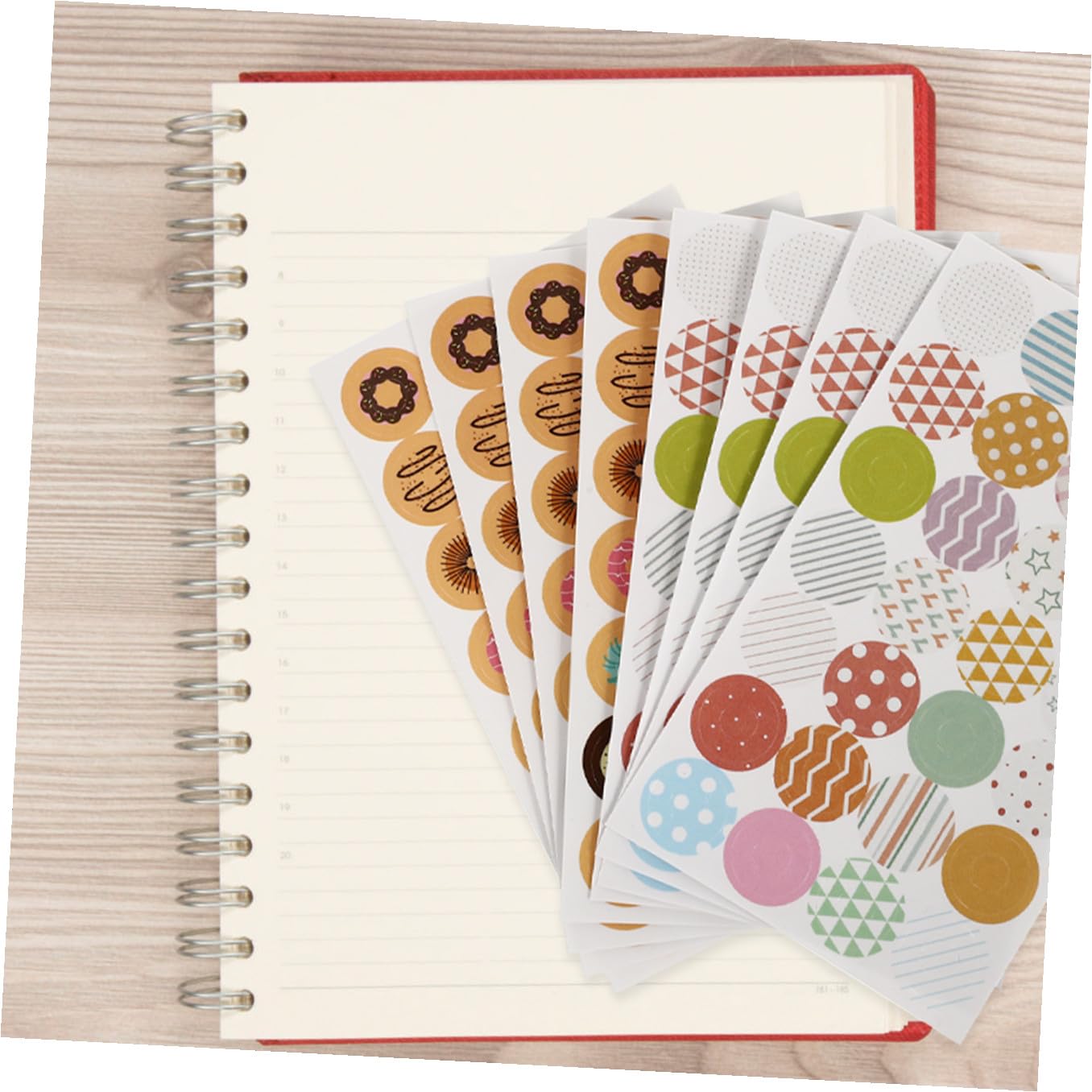 STOBOK 120fogli Etichette Adesive Per Rinforzo Scolastici Stickers Trasparenti Con Design Creativo Per Documenti Quaderni e Cartelle Adesivi Multiuso Per Casa Ufficio e Scuola