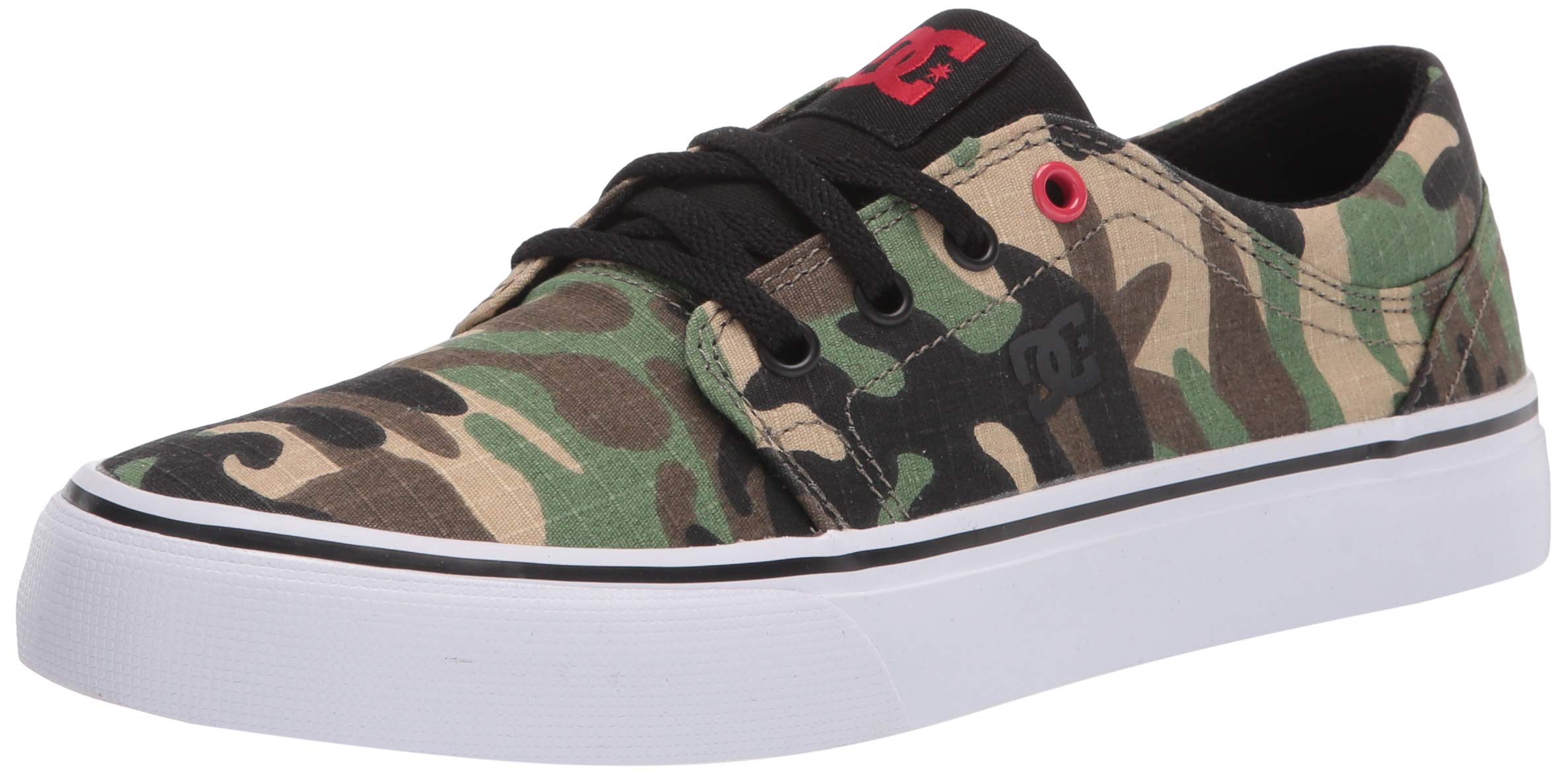 DC boys Trase Skate Shoe, Black/Camo Print, 11.5 Little Kid US