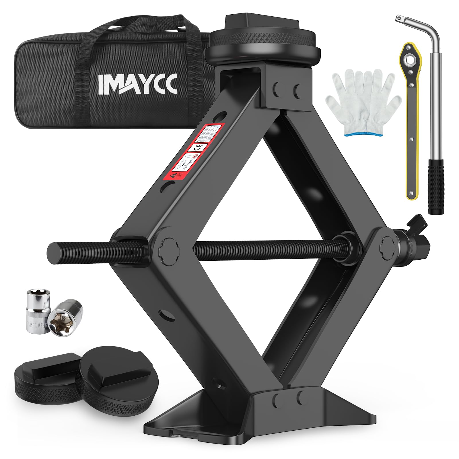 IMAYCC Gato para Coche Universal 2.5T/2500kg, Kit de Gato Coche para Serie BMW con 2 Pcs Bloque De Goma BMW, Portátil Kit de Emergencia con Llave de Tuercas de Rueda BMW Serie 1/3/5/6/7/Z/X SUV