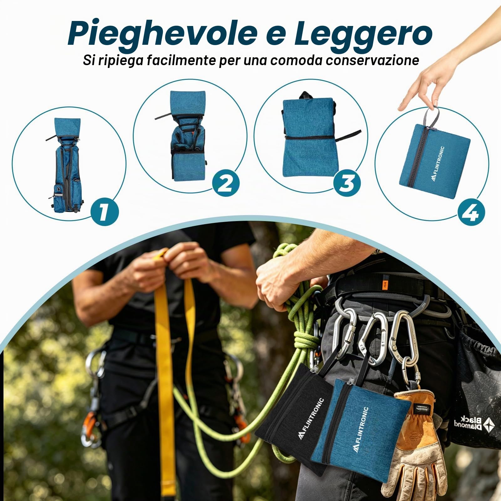 flintronic 18L Zaino Trekking Pieghevole, Impermeabile Zaino Ultraleggero, Zaini da Escursionismo, Zaini Ripiegabile Tasca Multipla, Sport All'aria Aperta, Arrampicata, Escursionismo, Campeggio