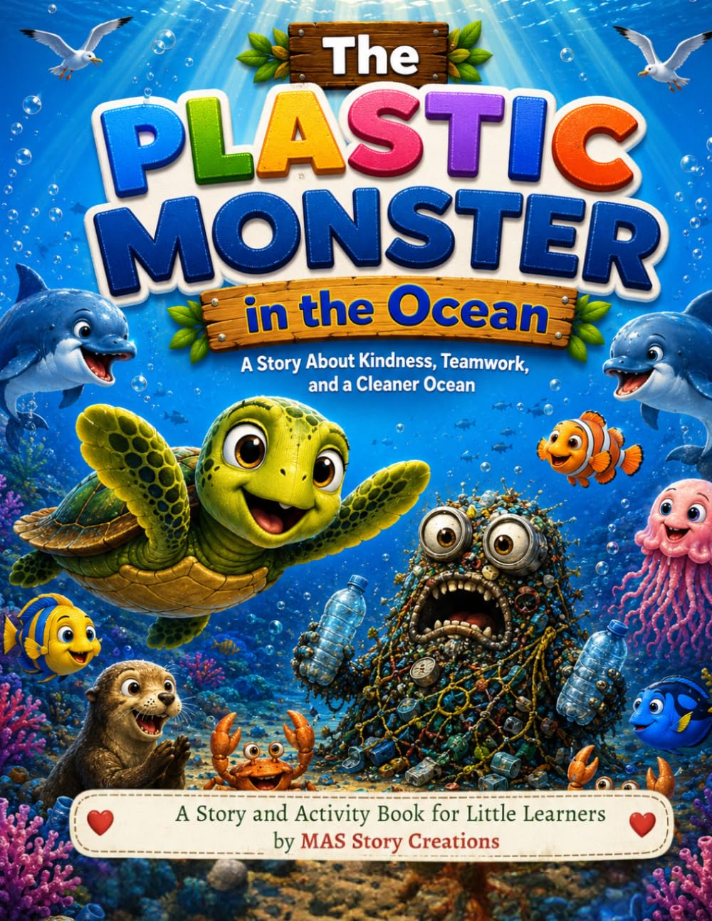 The Plastic Monster in the Ocean: A Story About Kindness, Teamwork, and a Cleaner Ocean