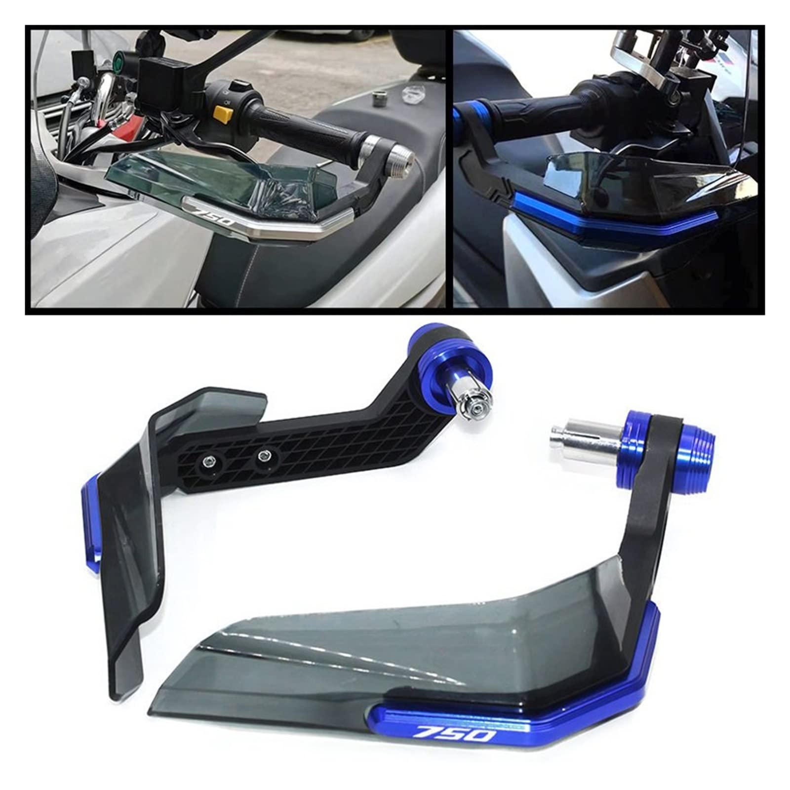 VQLDPX Set Paramani Per Moto, Protezione Antivento, Protezione Per Le Mani, Per Ho&NDA NC750D NC750 D Integra750 Integra750 Parabrezza(Set Rosso Verde