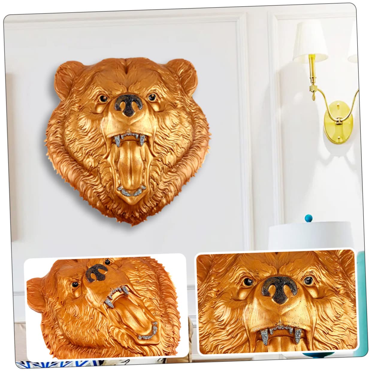 Housoutil Stampo in Silicone a Forma di Testa D'orso, Facile da Sformare, Interno Liscio, per Decorazioni da Tavolo e Progetti Fai da Te