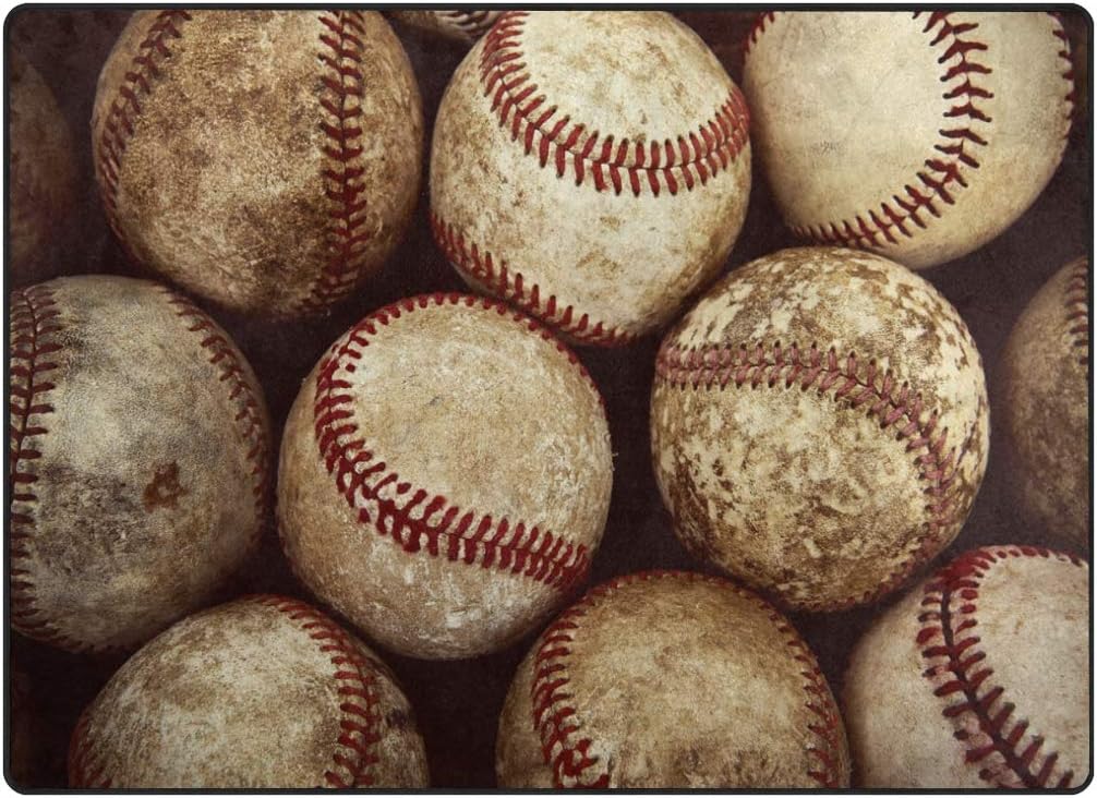 ALAZA Old Vintage Baseball Sport Area Rug Rugs for Living Room Bedroom 4'10" x 6'8"