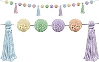 Vista 1 de Teacher Created Resources Guirnalda de pompones y borlas en colores pastel (TCR9207)