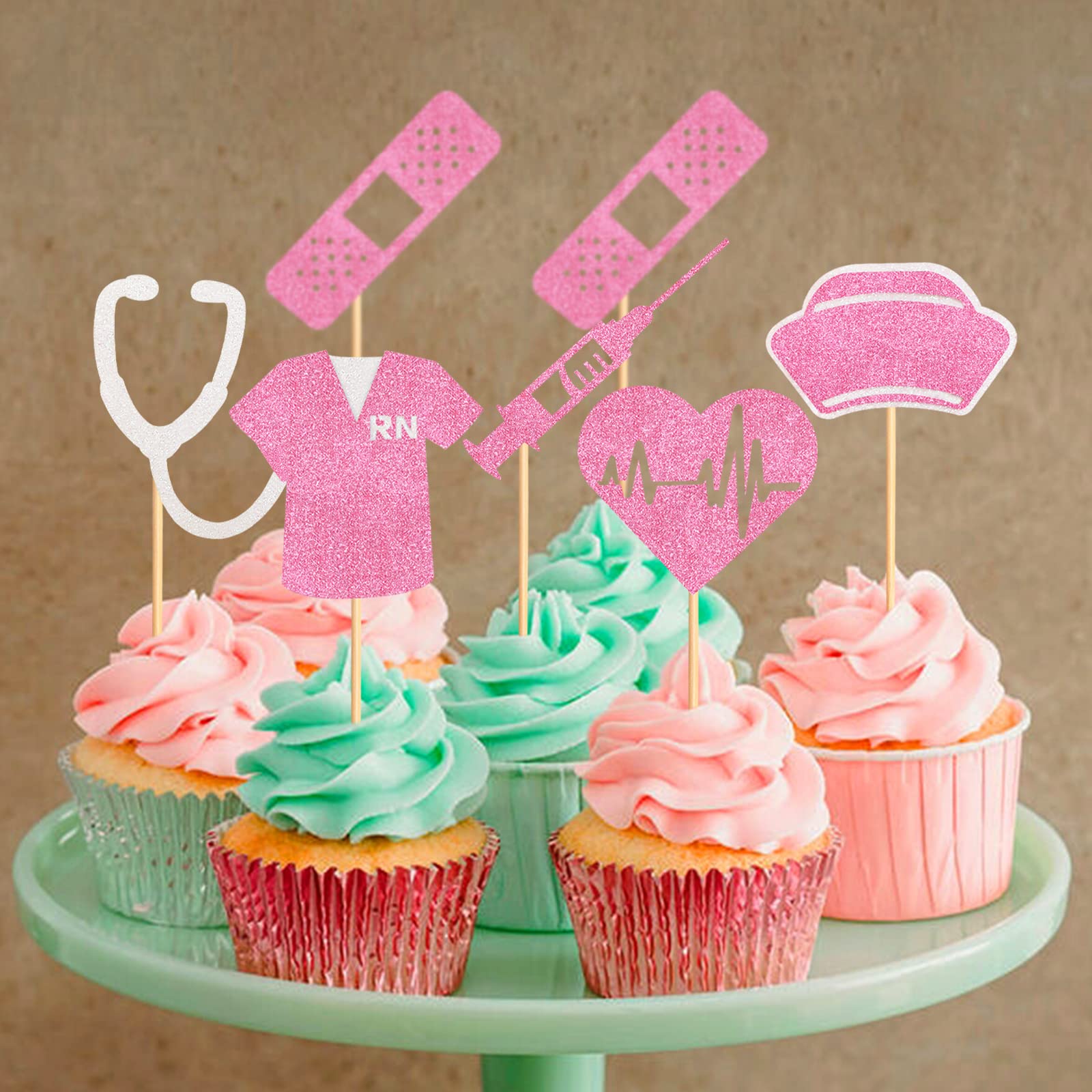 24 Set Einhorn Tortendeko,Einhorn Cupcake Toppers,24 Cupcake Wrappers