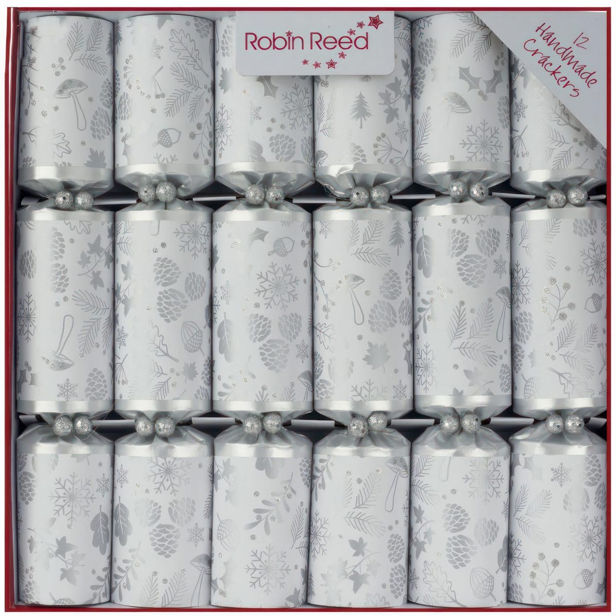 Crackers Ltd Silver 12 X Forest Christmas Crackers By Robin Reed