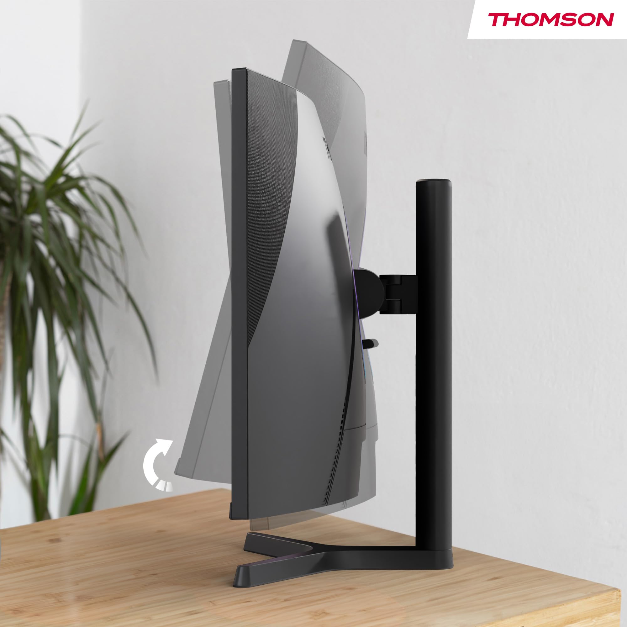 THOMSON Gaming Monitor 34 Pulgadas UWQHD Monitor, 240Hz VA EyeCare Display, 1ms, Adaptive Sync, Speaker, HDR10, HDMI&DP, M34QG7Y14C