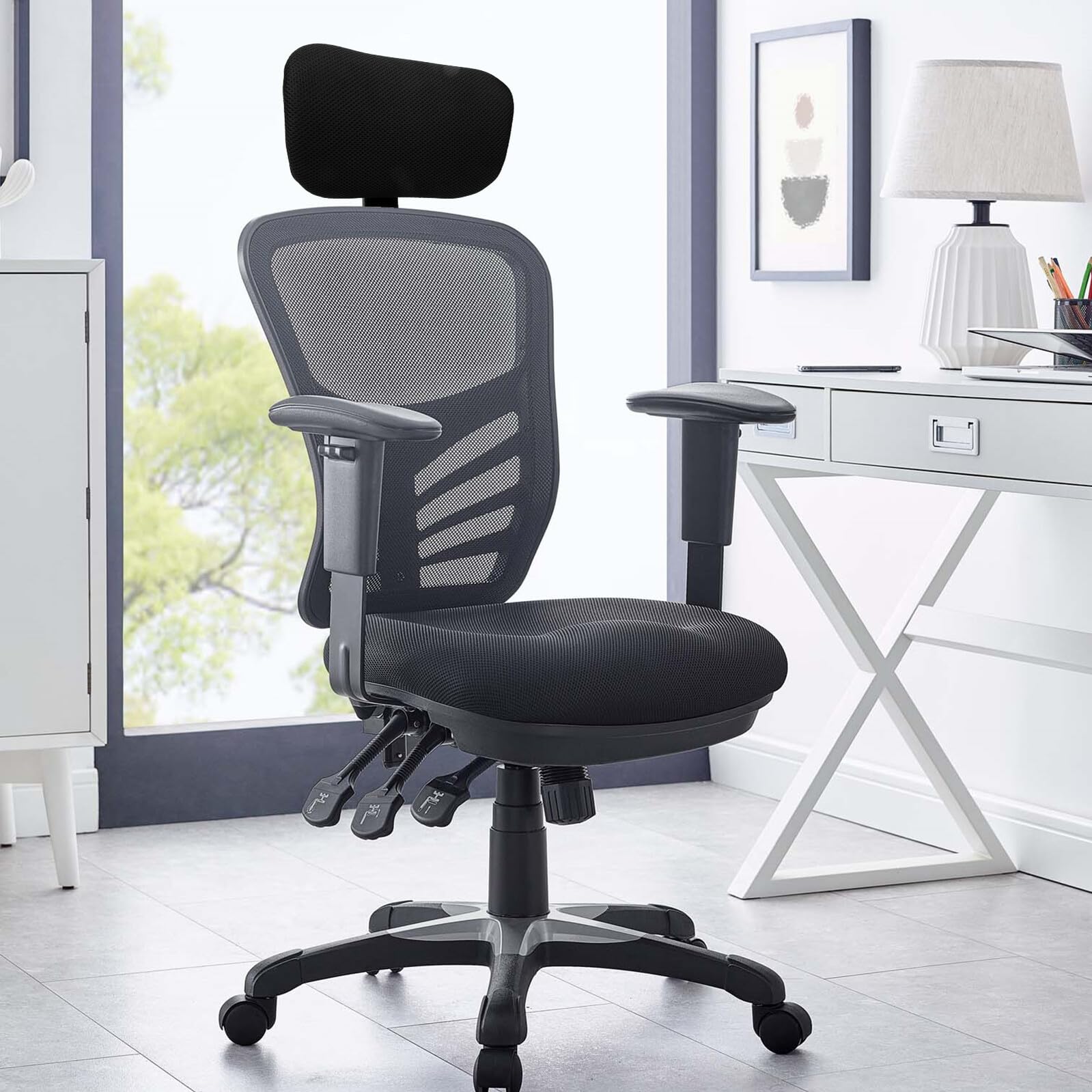 Toyvian Ergonomische Bürostuhl Kopfstütze Abnehmbar Nackenstütze Lift Chair Headrest für Computerstuhl Höhenverstellbar Komfortables Kopfkissen zur Schmerzlinderung Einfache Montage