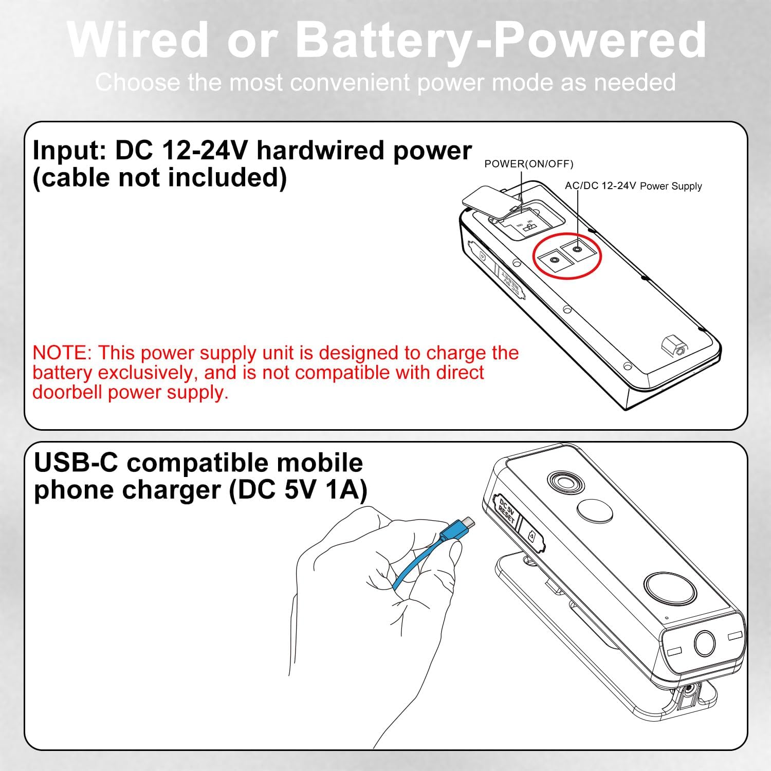 Doorbell Camera Wireless ,2K HD Dual Cameras &Head-to-Toe View ,Battery Powered/Wired Video door bell with Chime,No Subscription,Delivery Guard,Motion Detection,Works with Alexa&Google(Only 2.4G WIFI)