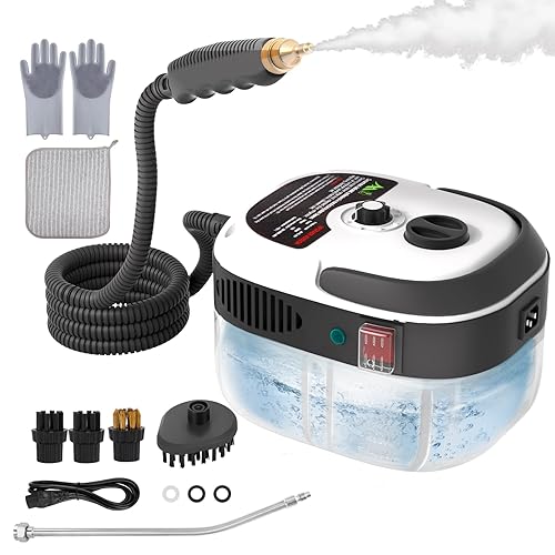 STRCEAT Handheld Pressurized Steam Cleaner,2500W Handheld High Temp Portable Cleaning