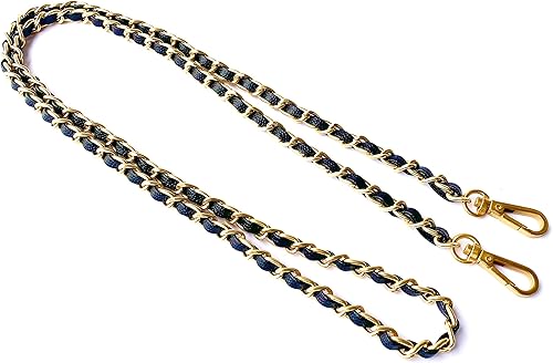 Miniatura 2 de Correa de cadena de cuero Caviar para monedero, delgada y ancha, 0.315 in de largo, 48.4 pulgadas, correa de cadena cruzada de repuesto para bolso