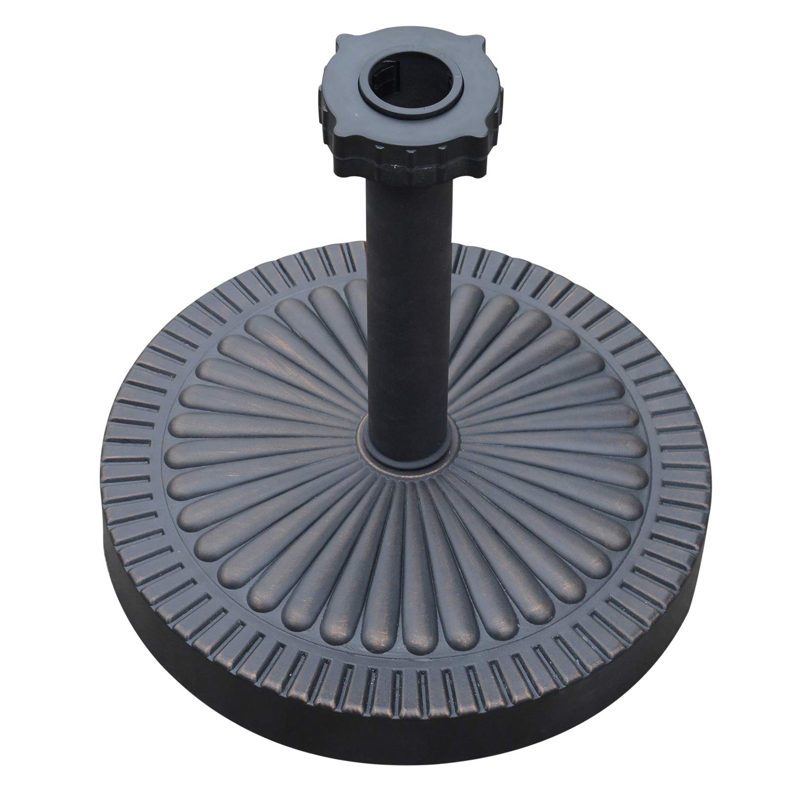 Outsunny Decorative Round Cement Weighted Sun Shade Poolside Patio Umbrella Stand Buy Online In Cambodia At Desertcart