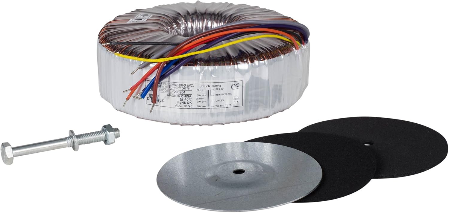Avel Y236904 800VA 55V+55V Toroidal Transformer