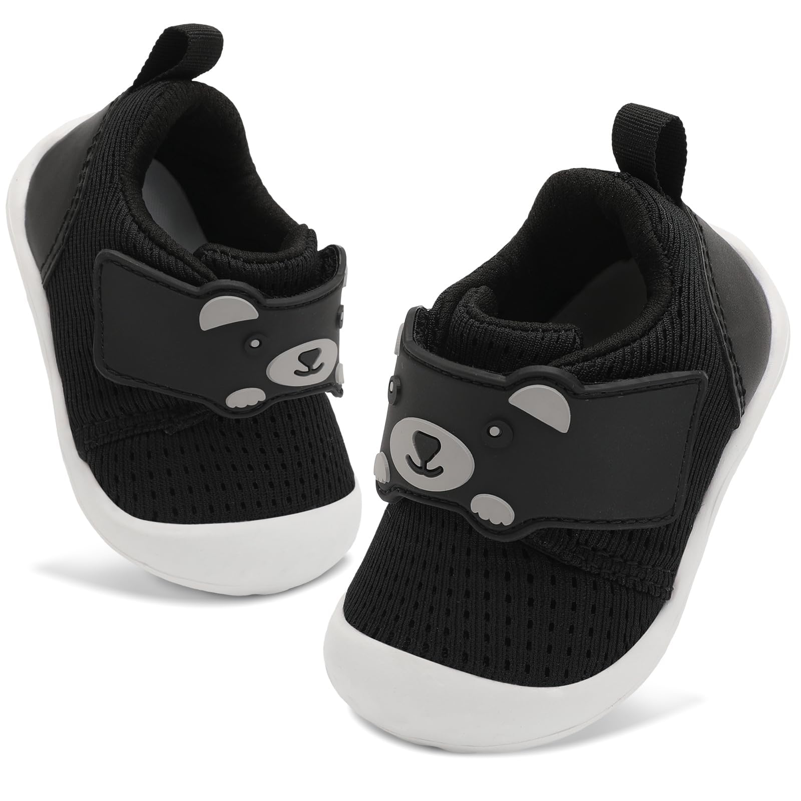 JOINFREE Baby Walking Wide Shoes Infant Boys Girls Breathable Barefoot Shoes Crib Tennis Shoes Lightweight Non-Slip Sneakers First Walkers — view 11