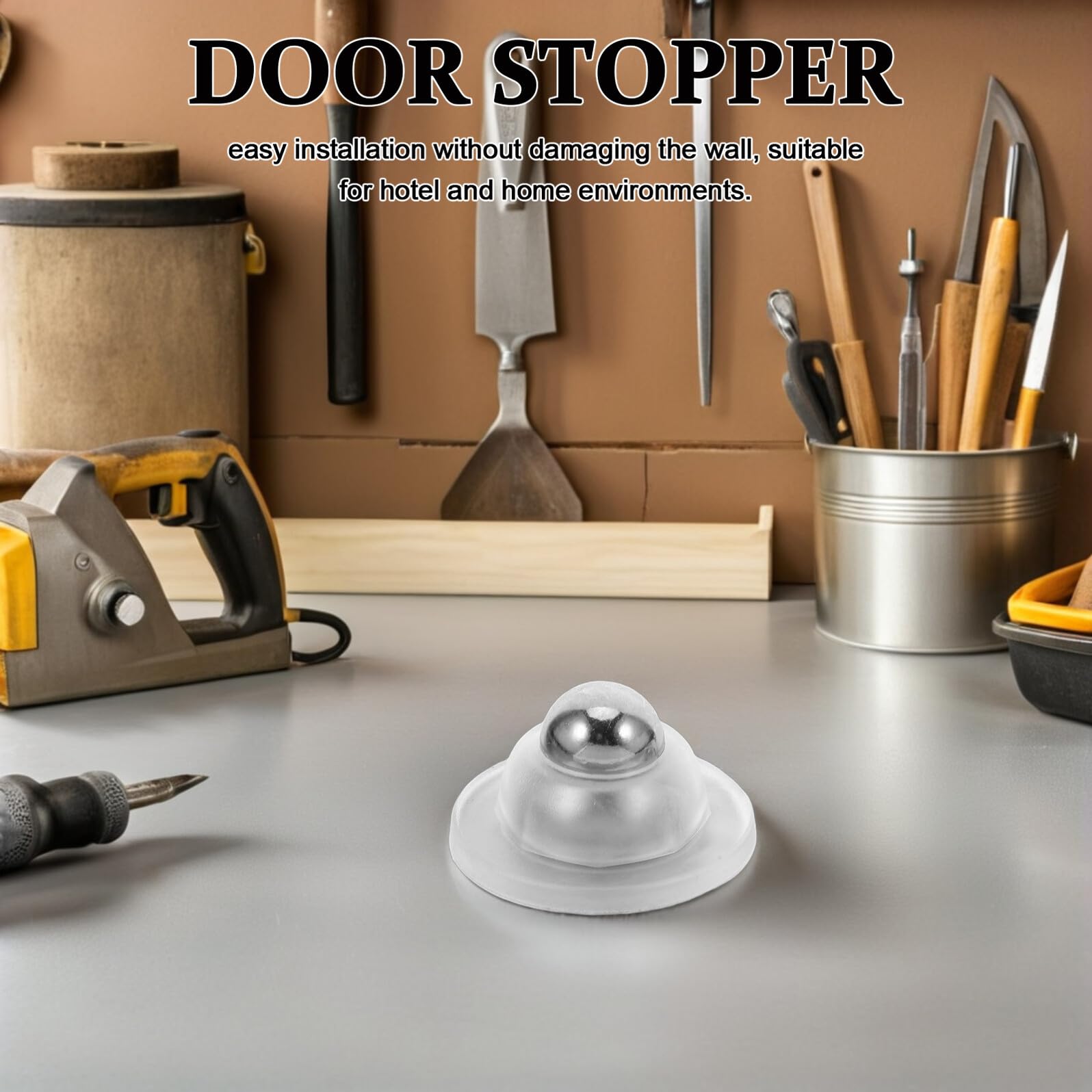 ABOOFAN 10 Juegos Tope de Puerta Magnético de Silicona Transparente con Adhesivo Doble Cara Protector Silencioso Anticolisión para Hogar Oficina Camper y RV