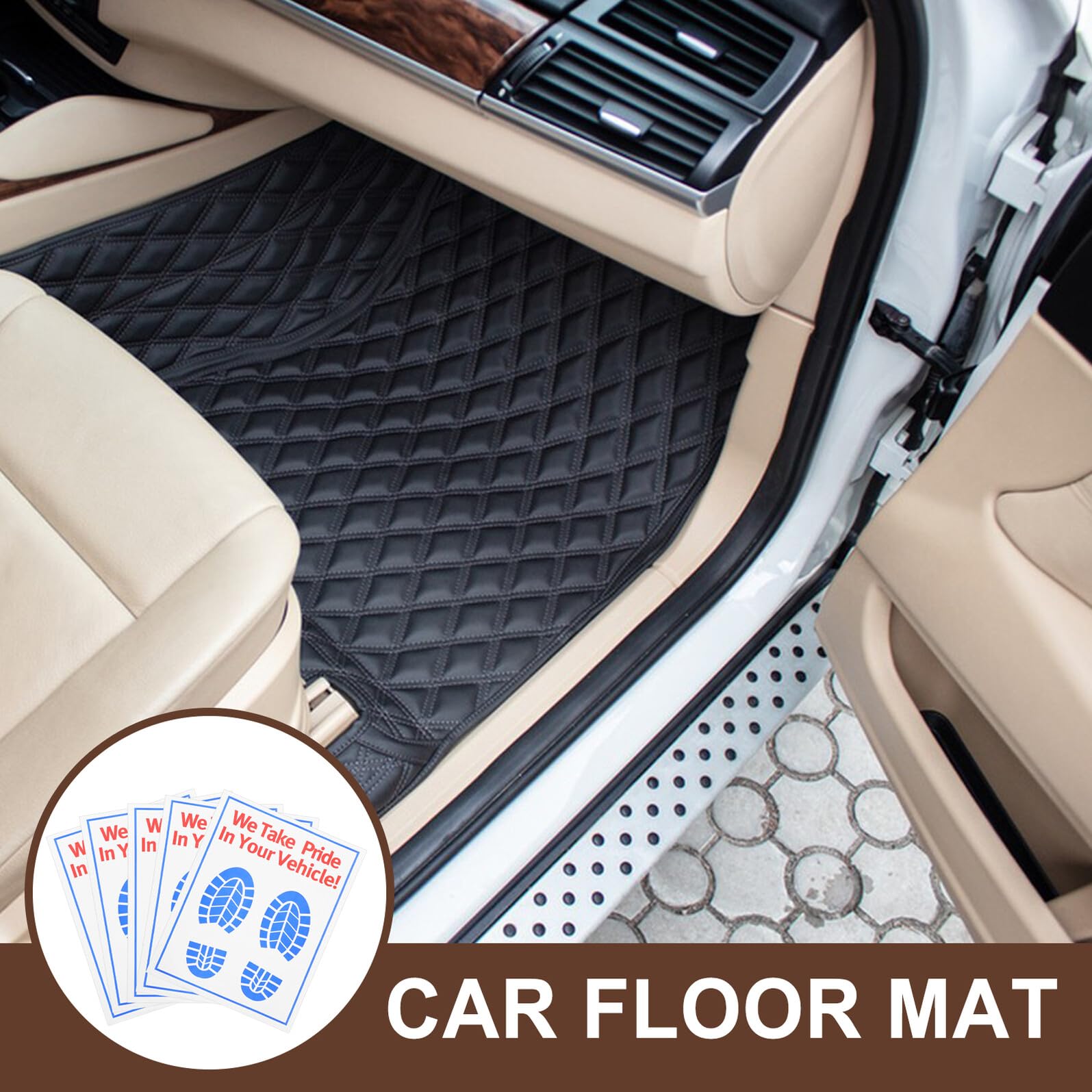 VALICLUD 100 pièces Tapis de Sol Auto Jetable Papier Protection Sol Voiture Résistante à Usure Antidérapant et Décoratif Protection Pratique pour Entretien et Réparation