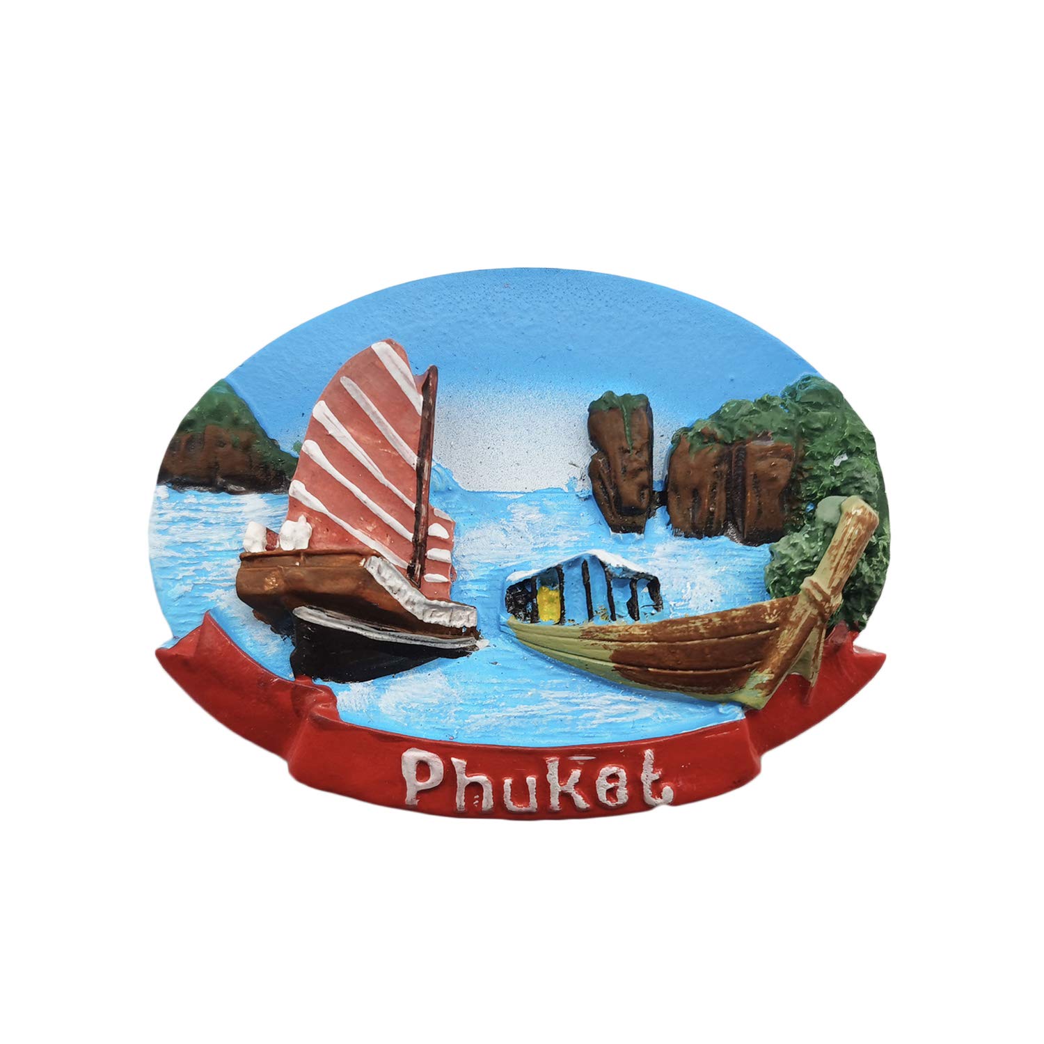 Wedarego Phuket Thailand Wedare Magnet 3D Refrigerator Magnet Souvenir Resin Collection,Phuket Fridge Magnet Gift Magnetic Sticker Home Kitchen Decoration