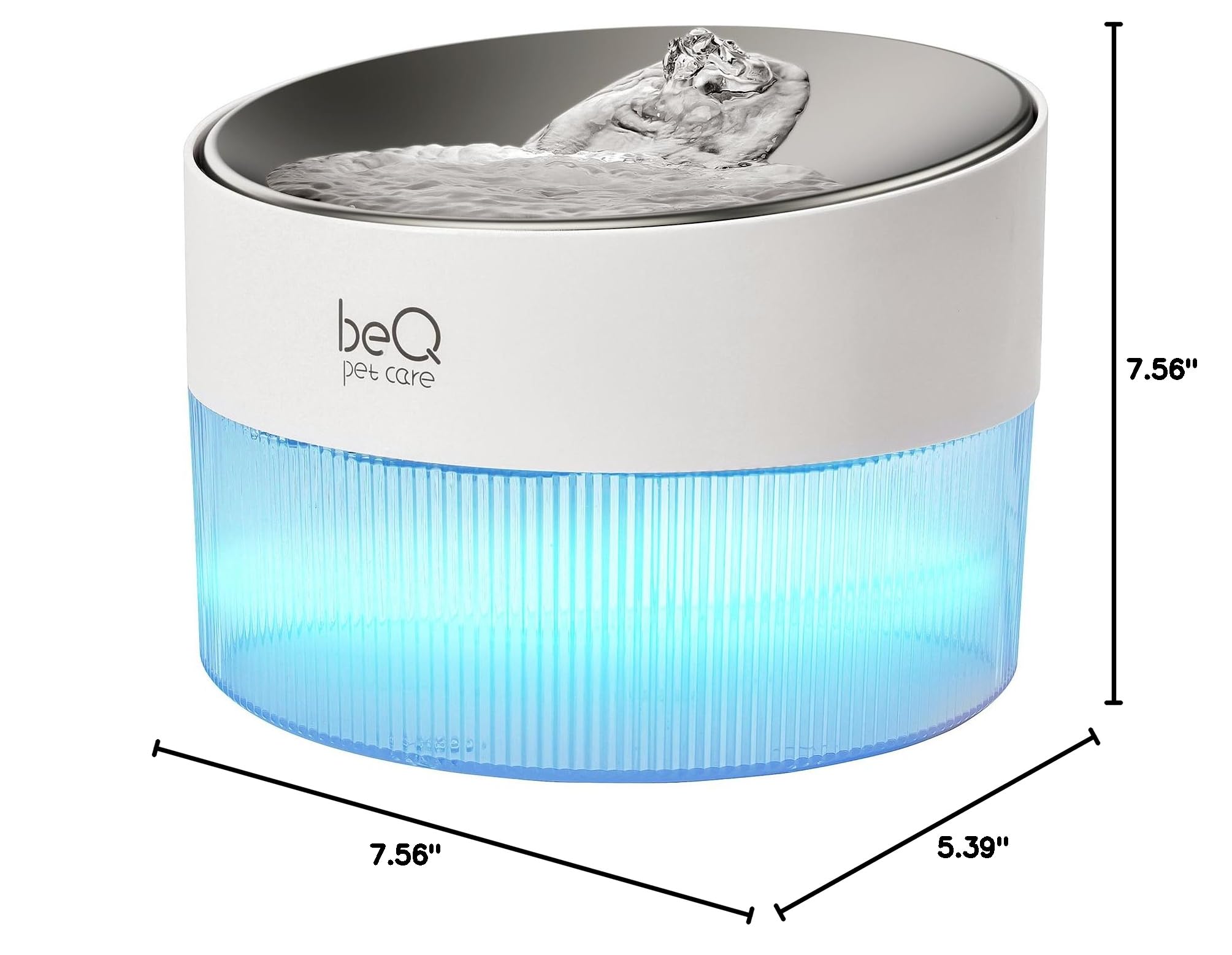 beQ Cat Water Fountain,2.5L/84oz Inside Ultra-Quiet Stainless Steel Automatic Pet Water Dispenser,BPA Free,Visible Water Level,with a Large Size Filter,Suitable for Cats & Small Dogs - image 7