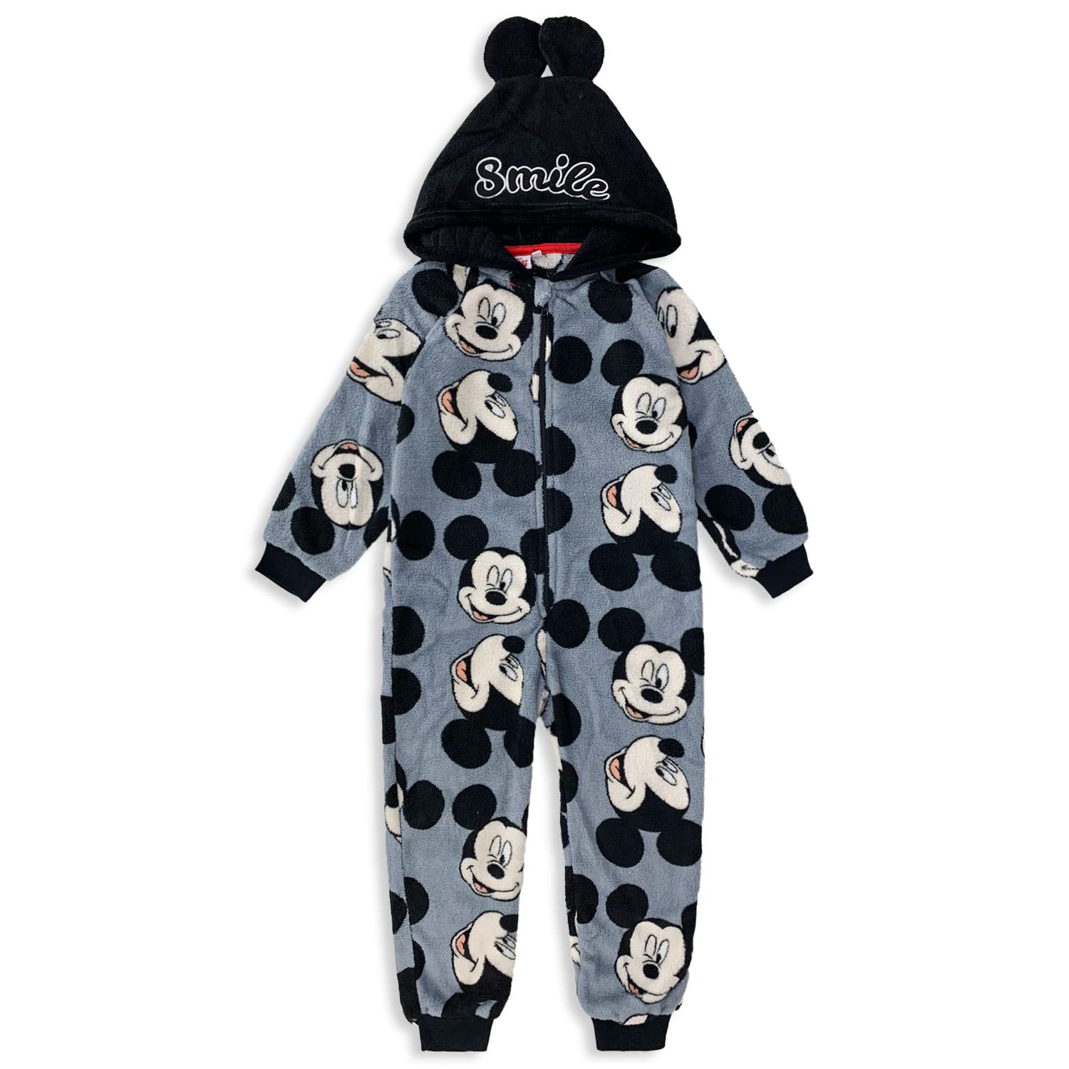 Piżama w całości Disney Mickey Polar Mysz Jednoczęściowy Dziecko z kapturem 4731