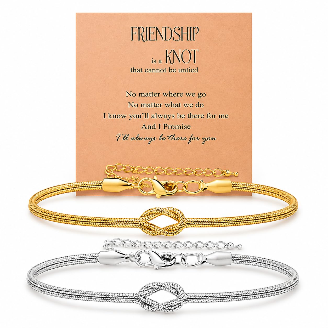 Best Friend Bracelet Love Knot Matching Bracelets for Couples Friendship Long Distance Bracelet for Mother Daughter Soul Love Birthday Anniversary Jewelry Gifts