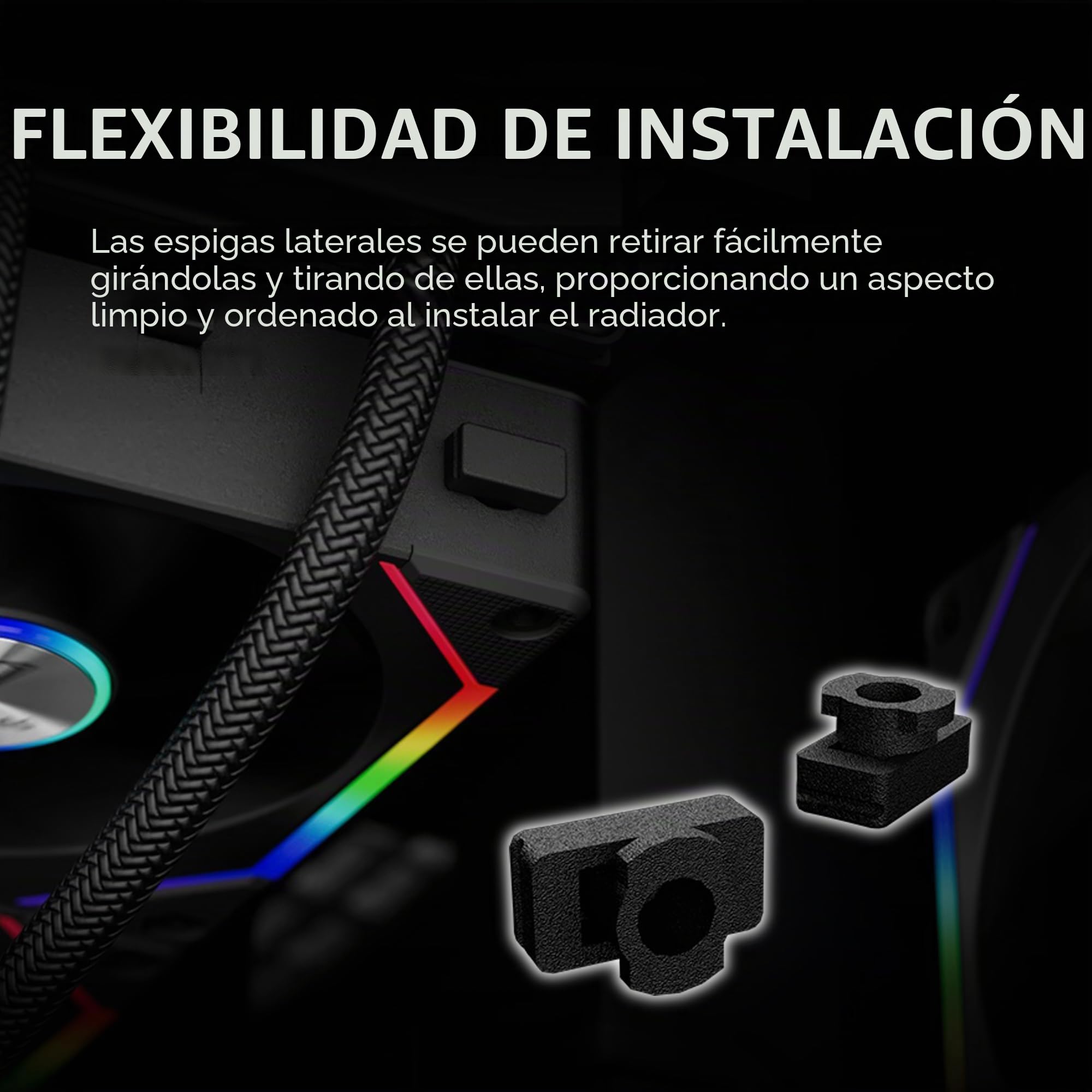 GAMDIAS Ventiladores ARGB de carcasa de PC de 120 mm, ventilador de caja de computadora, conexión de cadena margarita sin cable, iluminación de espejo infinito doble, hoja de ventilador intercambiable