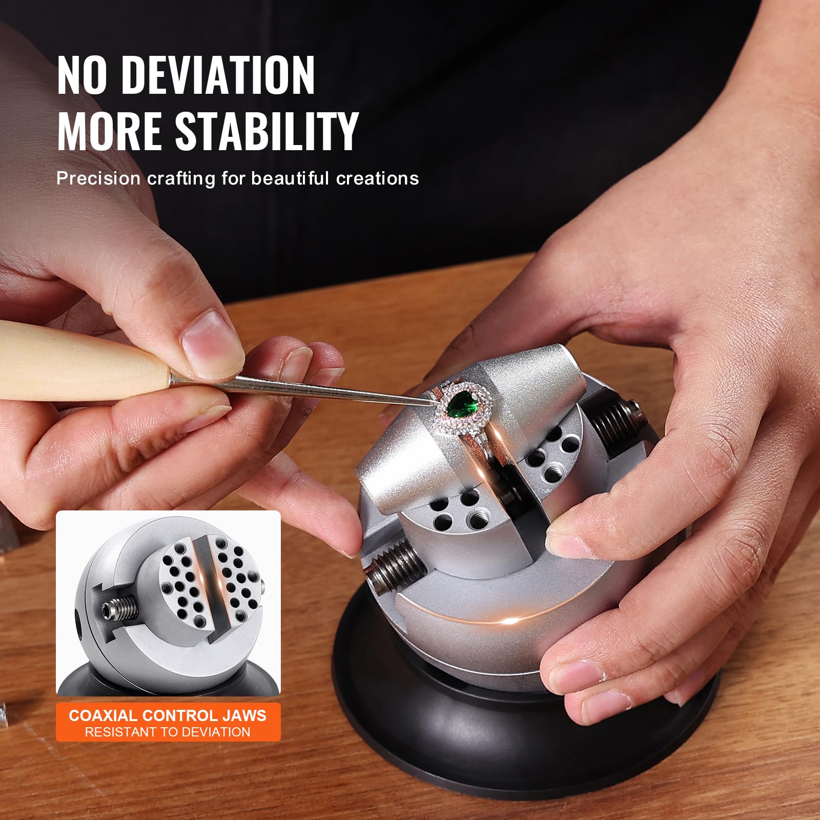 VEVOR Morsa a Sfera, Strumento Impostazione dell'Incisione da 3", Morsa Incisione a Rotazione 360°, Blocco Standard da 30 Pz, Strumenti di Blocco d'Incisione dei Gioielli per Lavorazione dei Gioielli