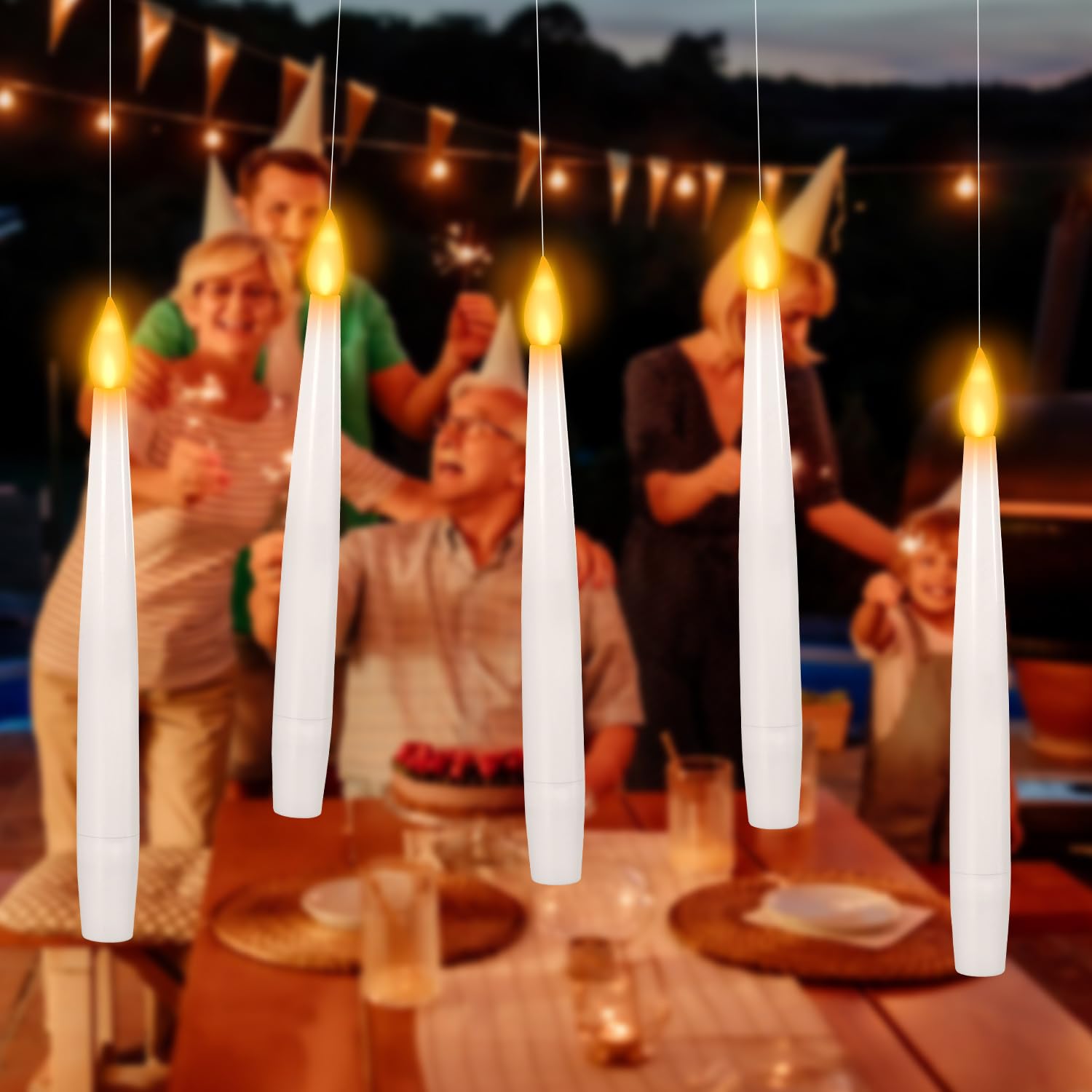 Świece LED unoszące się, duże opakowanie, 48 sztuk, 4 sztuki, magiczne świece unoszące się, kompletny zestaw, obszerna dekoracja na imprezę i wydarzenia