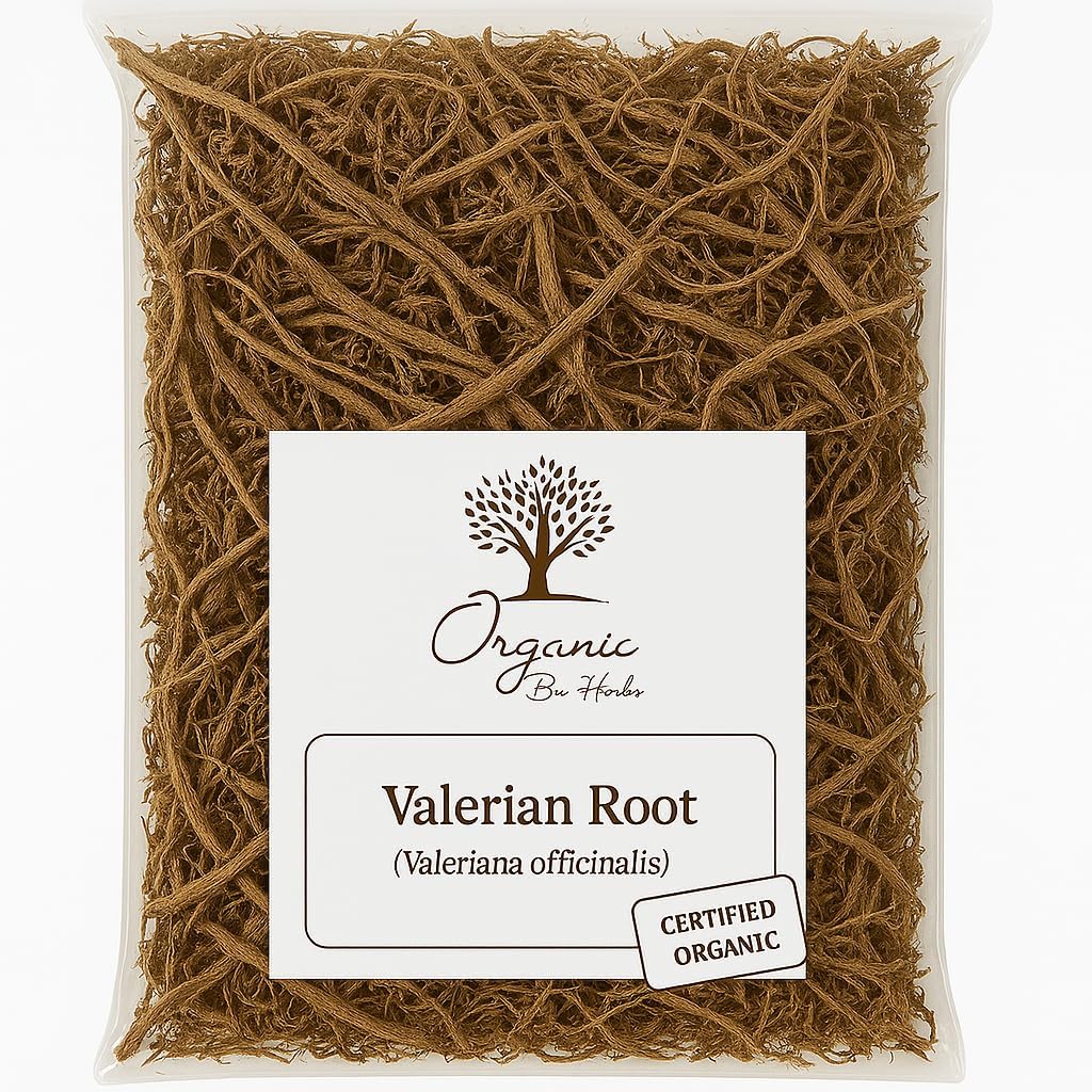 Organic Dried Valerian Root (Valeriana Officinalis) - 1 lb Bulk Pack - Premium Quality Natural- Non-GMO, No Fillers, Vegan, Kosher - Ideal for Teas, Tinctures, and Capsules