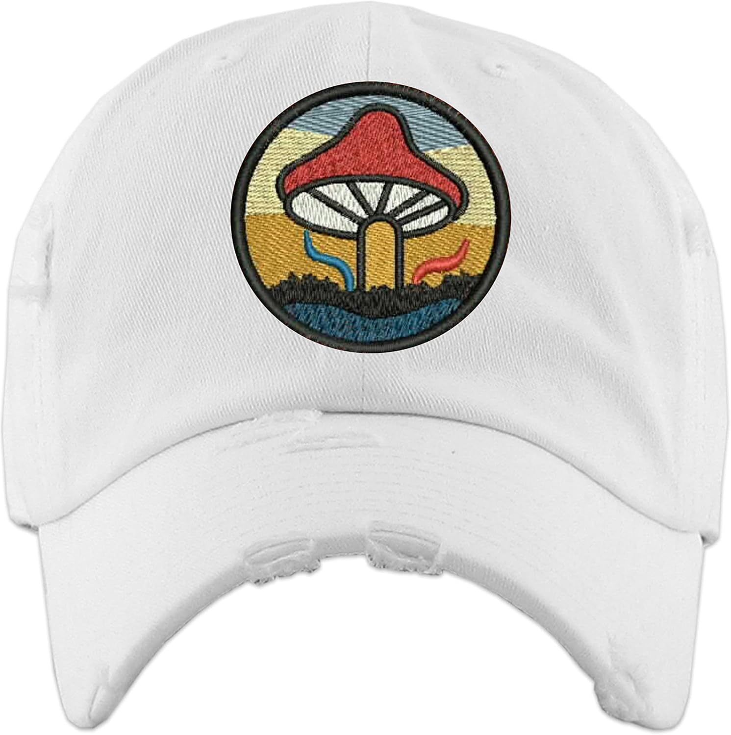 Mushroom Embroidered Dad Hat Vintage Adjustable Cute Cap