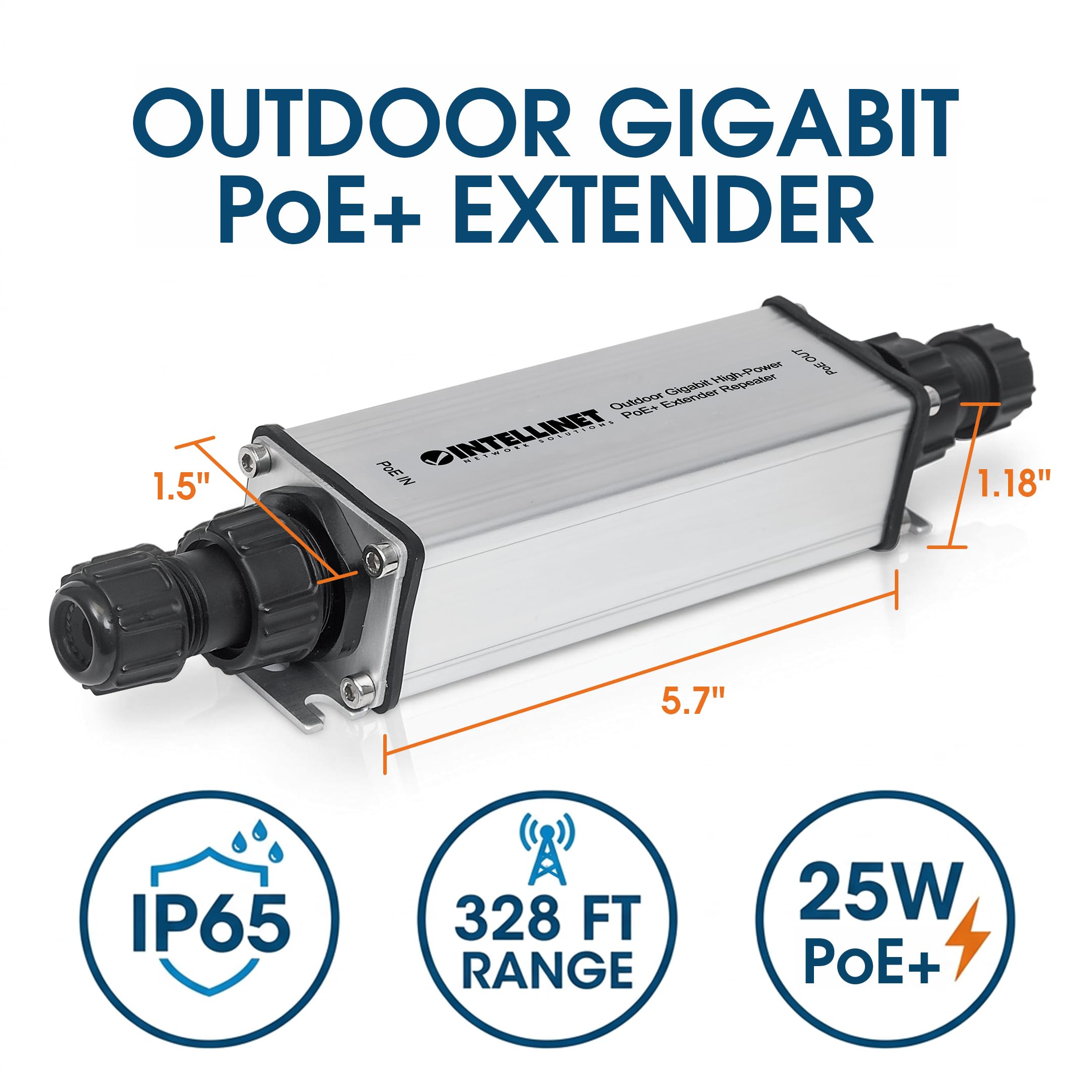 Extender Repeater PoE + Gigabit high-power pour extérieur