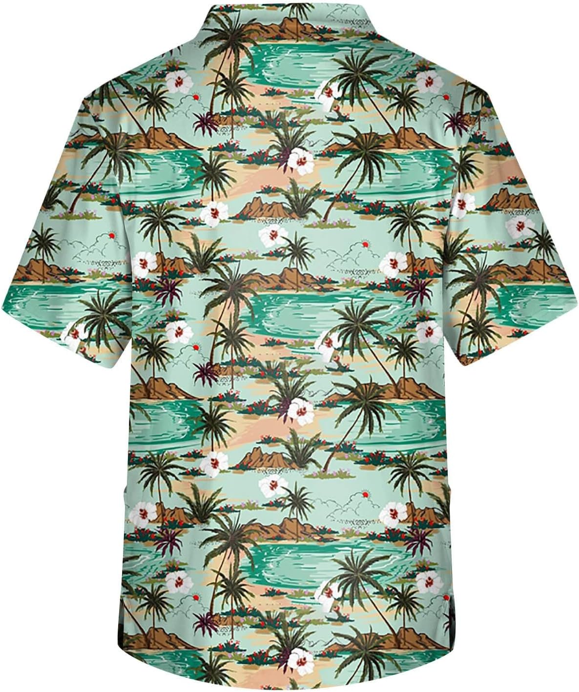 Men's Summer Hawaiian T-Shirt, Short Sleeve V Neck Tee Top Lightweight Sport Shirts with Pocket, S-5XL