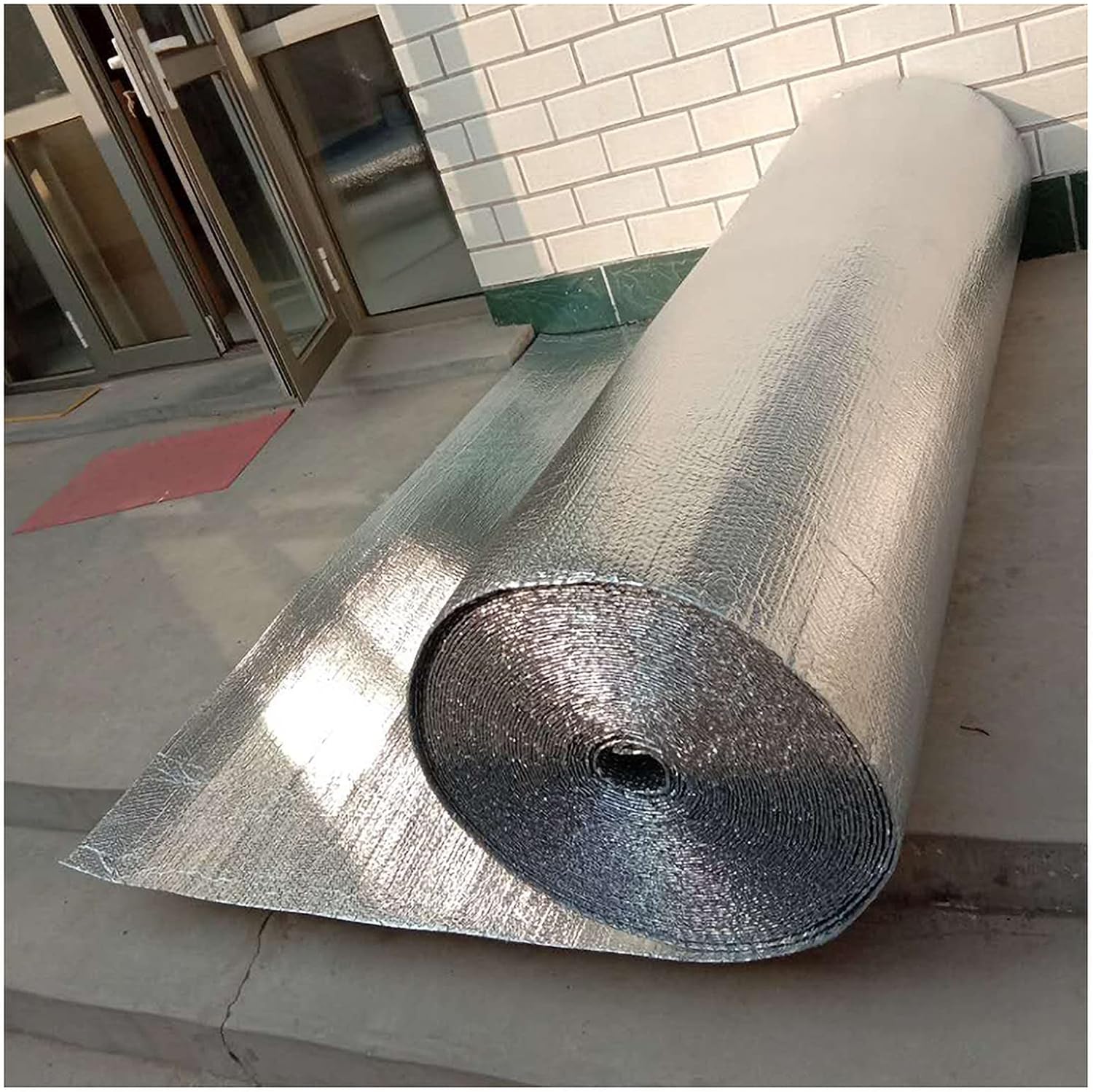 Reflectix Insulation Self-Adhesive Double Bubble Aluminum Foil Insulation Rolls, Radiant Heat Vapor Barrier for Walls, Windows, Garages, Attics(Size:1x20m(3.2x65.6ft))