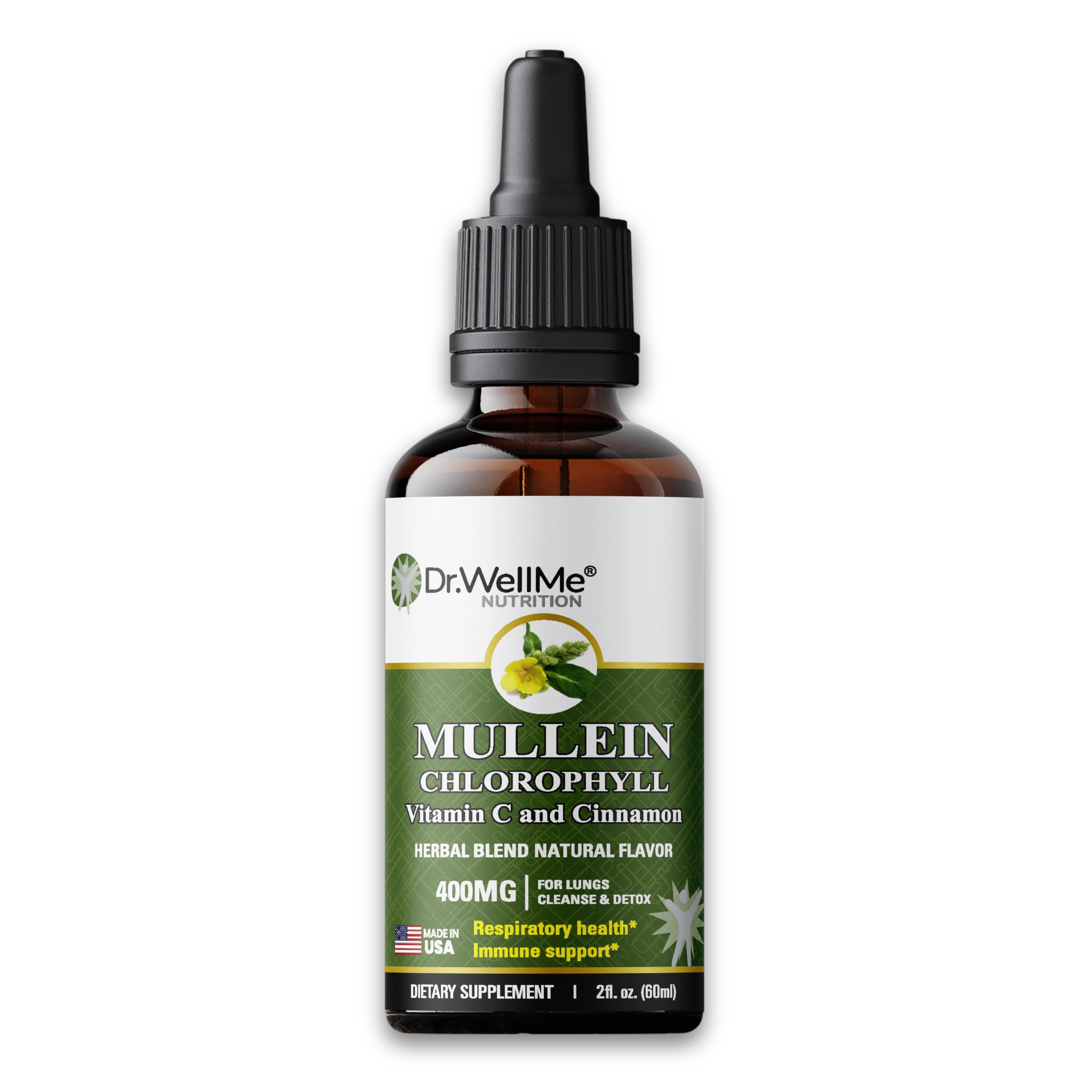 2Fl Oz Mullein Chlorophyll Liquid Drops, Natural Detox