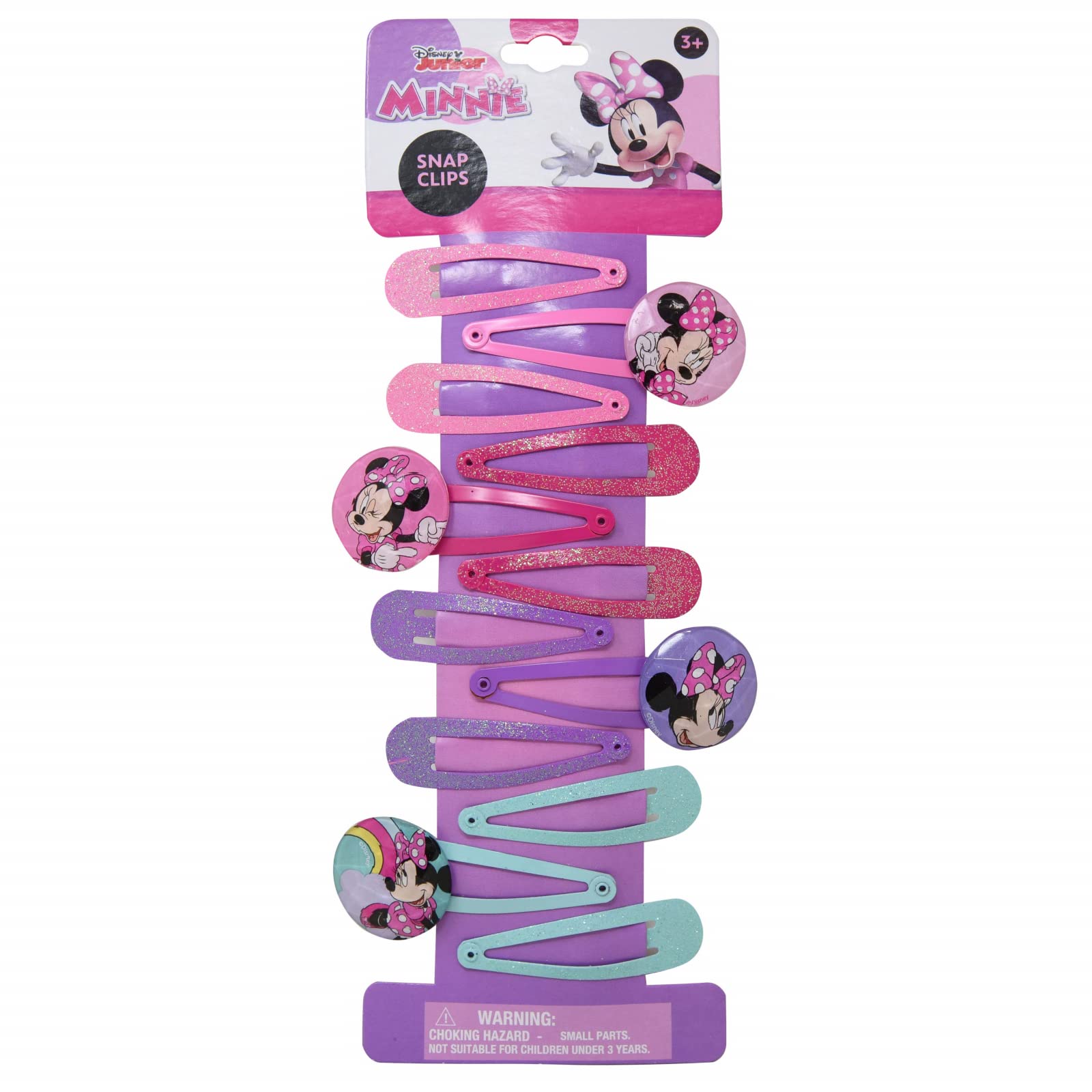 Minnie 12pk Snap Clips on Card