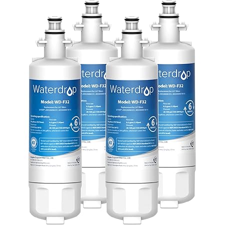 Filtri LG LT700P Compatibili Per Kenmore 46-9690 E LG LT700P - Confezione Da 4, Nuovi E Certificati NSF 42 Filtri Acqua Icepure