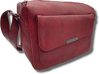 شنطة كروس جلد للنساء من ايسل 1584، شنطة كتف بحزام مثبت، تصميم عصري وانيق، ابعاد 19 × 26 × 13 سم