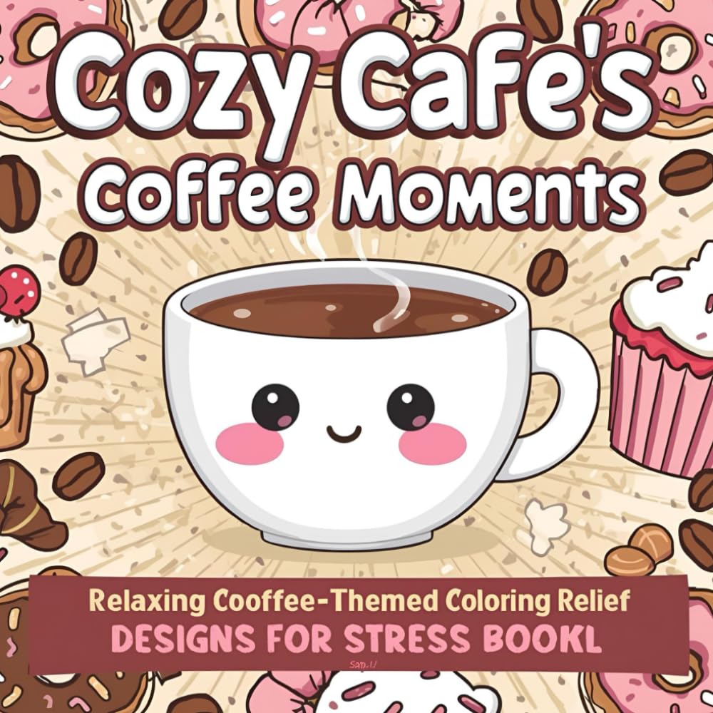 Cozy Cafés & Coffee Moments Coloring Book