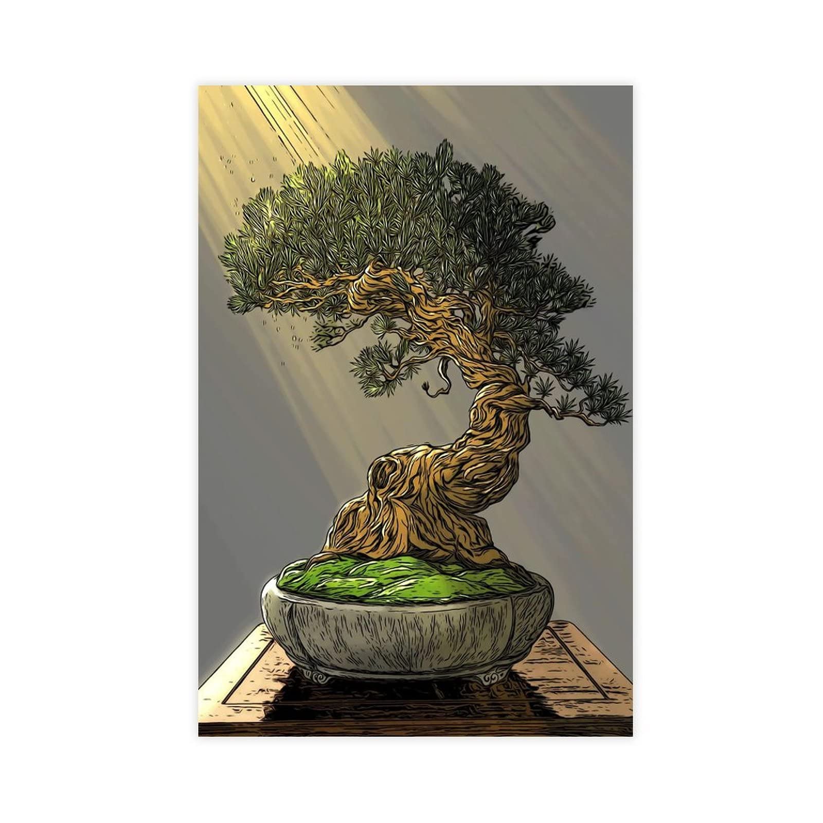 Amazon.de: Bonsai-Baumkunst, Leinwand, Poster, Schlafzimmer, Dekoration,  Sport, Landschaft, Bro, Zimmer, Dekoration, Geschenk, ohne Rahmen, 30 x 45  cm