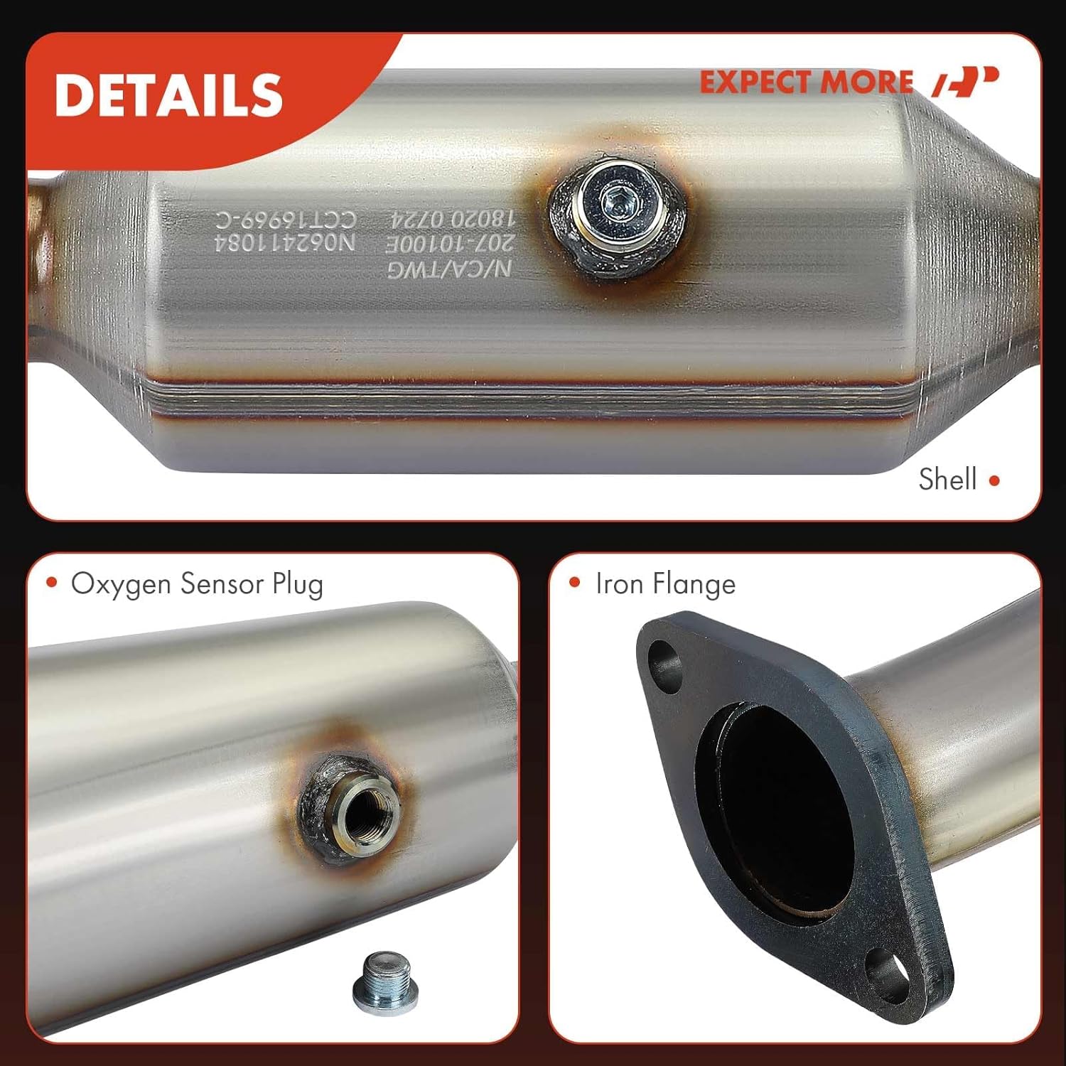 A-Premium Rear Catalytic Converter with Gasket Kit Direct-Fit Compatible with Mitsubishi Lancer 2008-2017 2.0L, Lancer 2009-2011 2.4L, E.P.A. Compliant